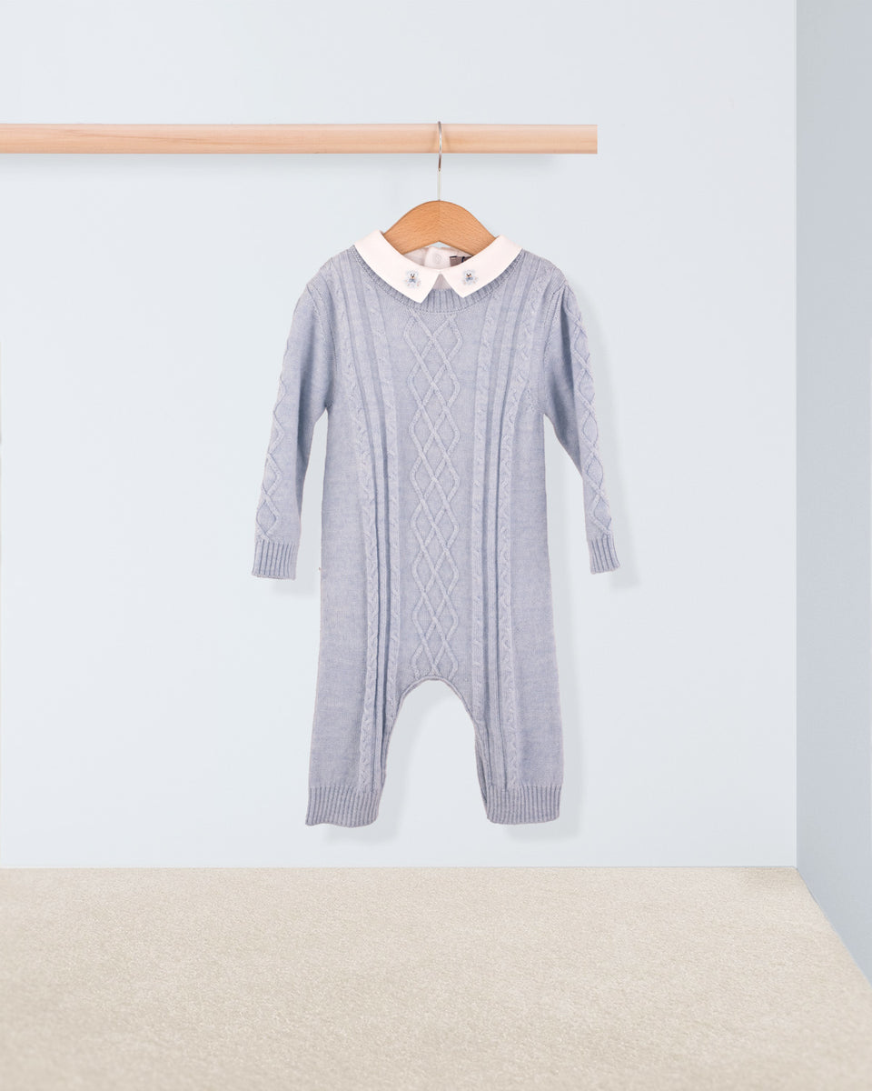 Maxime Baby Blue Mélange Knit