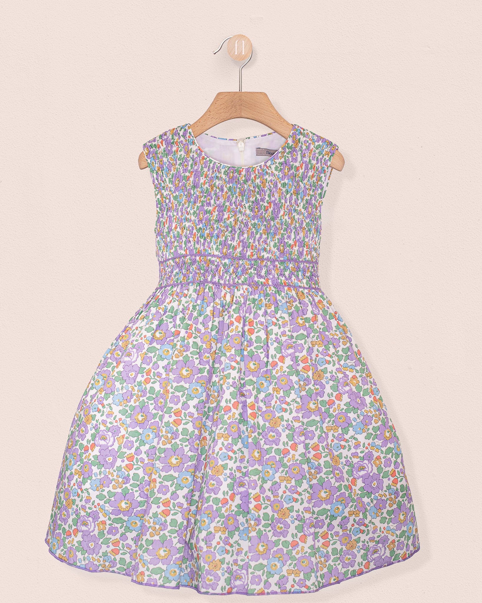 Amandine Liberty Betsy Lavender Smocked Dress 12M Amandine Liberty Betsy Lavender Smocked Dress 12M