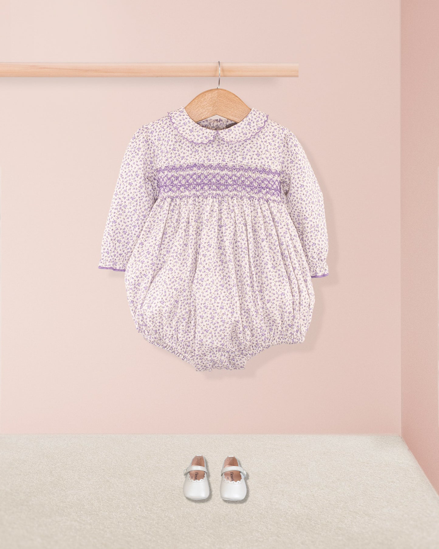 Beatrice Lavender Floral Bubble - Romper