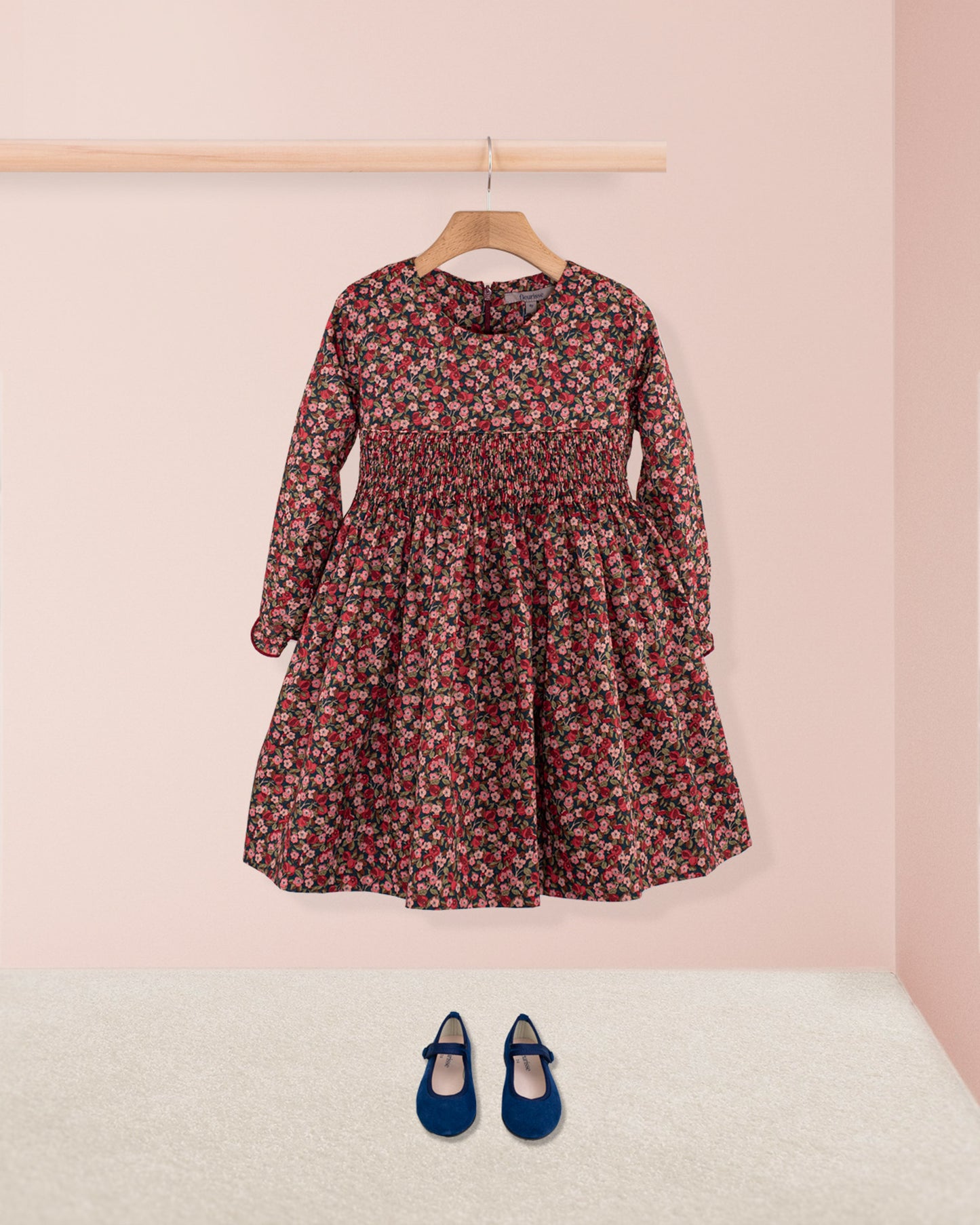 Bonheur Liberty Nectar Burgundy - Smocked Dress