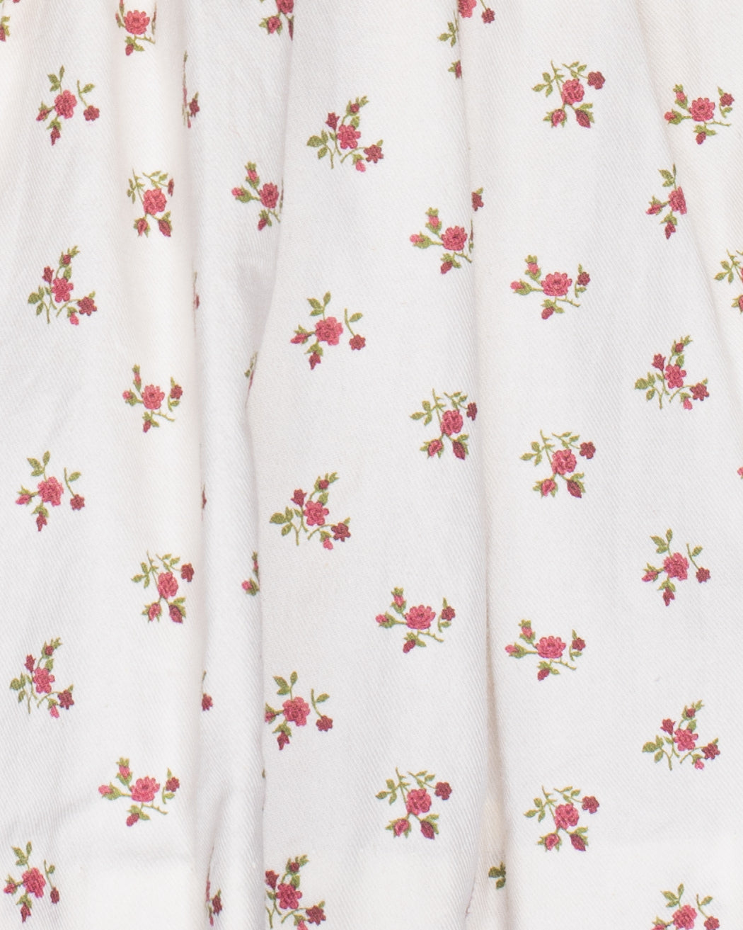 Floral pattern on a white fabric background