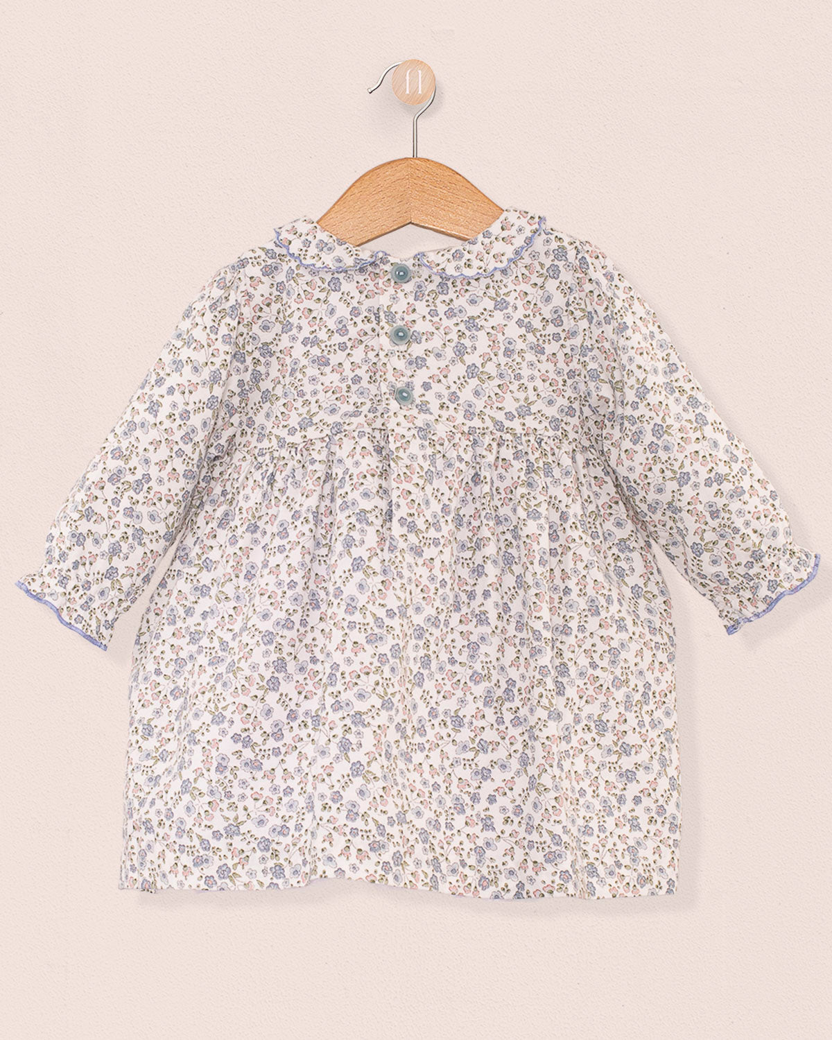 Baby Madeline Belina Delicate Blue Floral Dress - Baby Dress