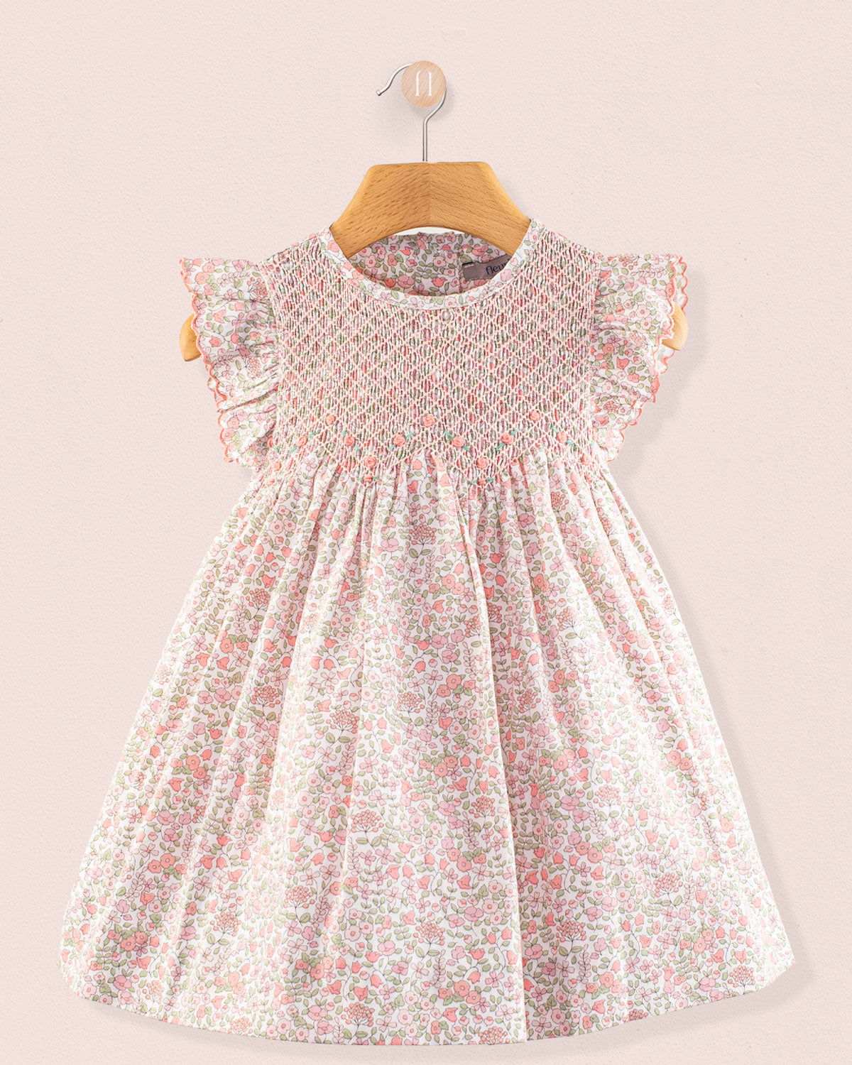 Beatrice Garden Pink Smocked Dress Beatrice Garden Pink Smocked Dress