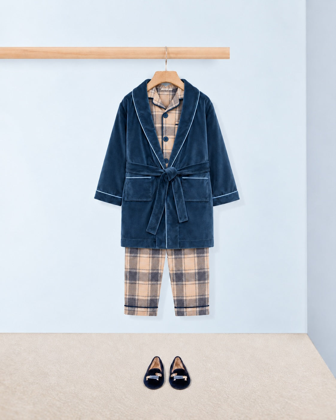 Boy Loungewear Blue Tartan Flannel