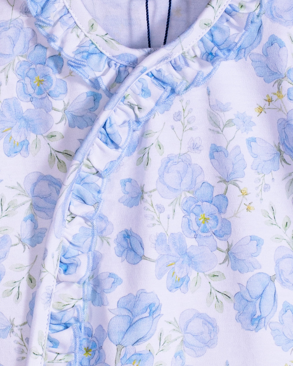 Pima Liberty Blue Floral Stretchie - Stretchie