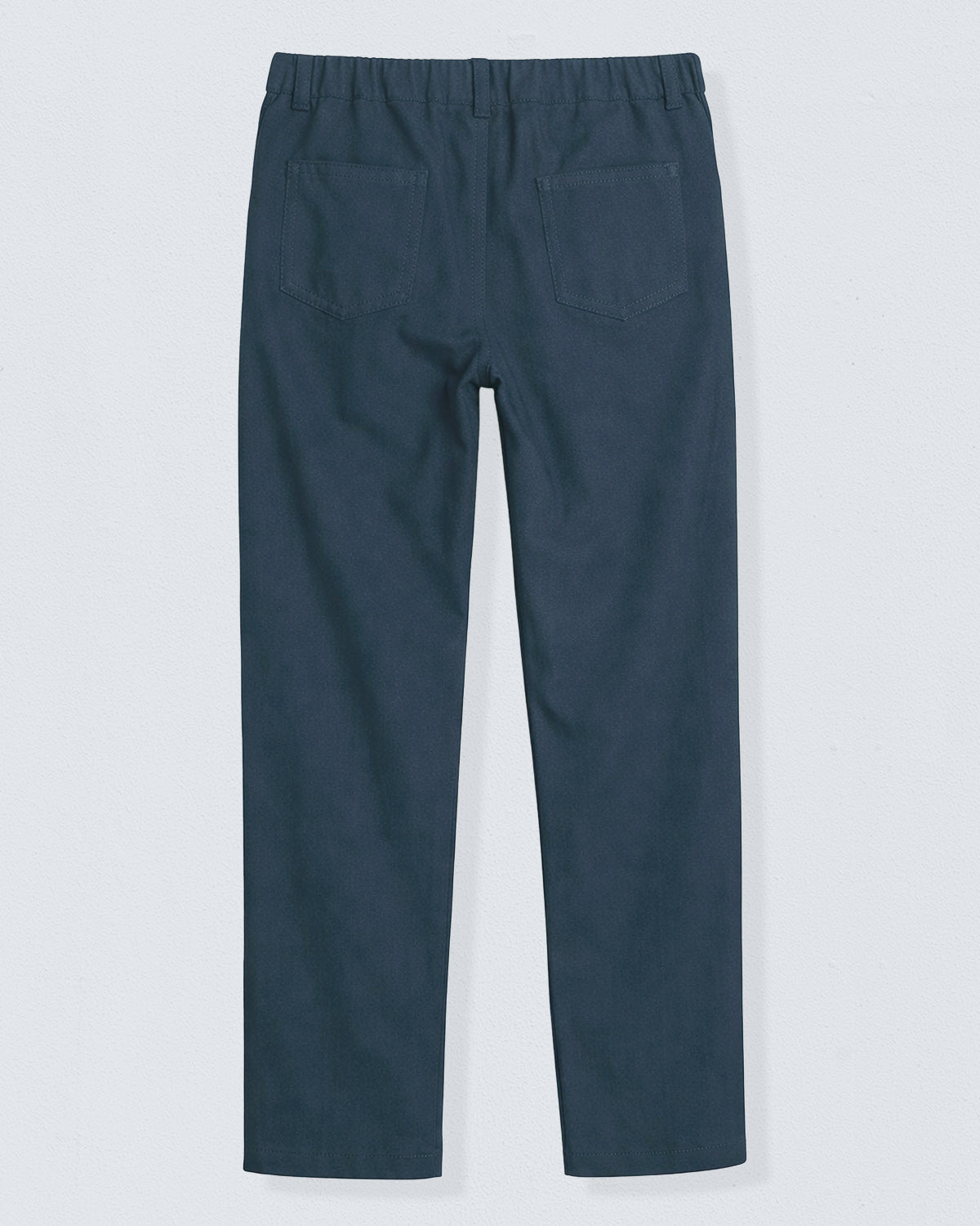 Dark blue pants on a light gray background