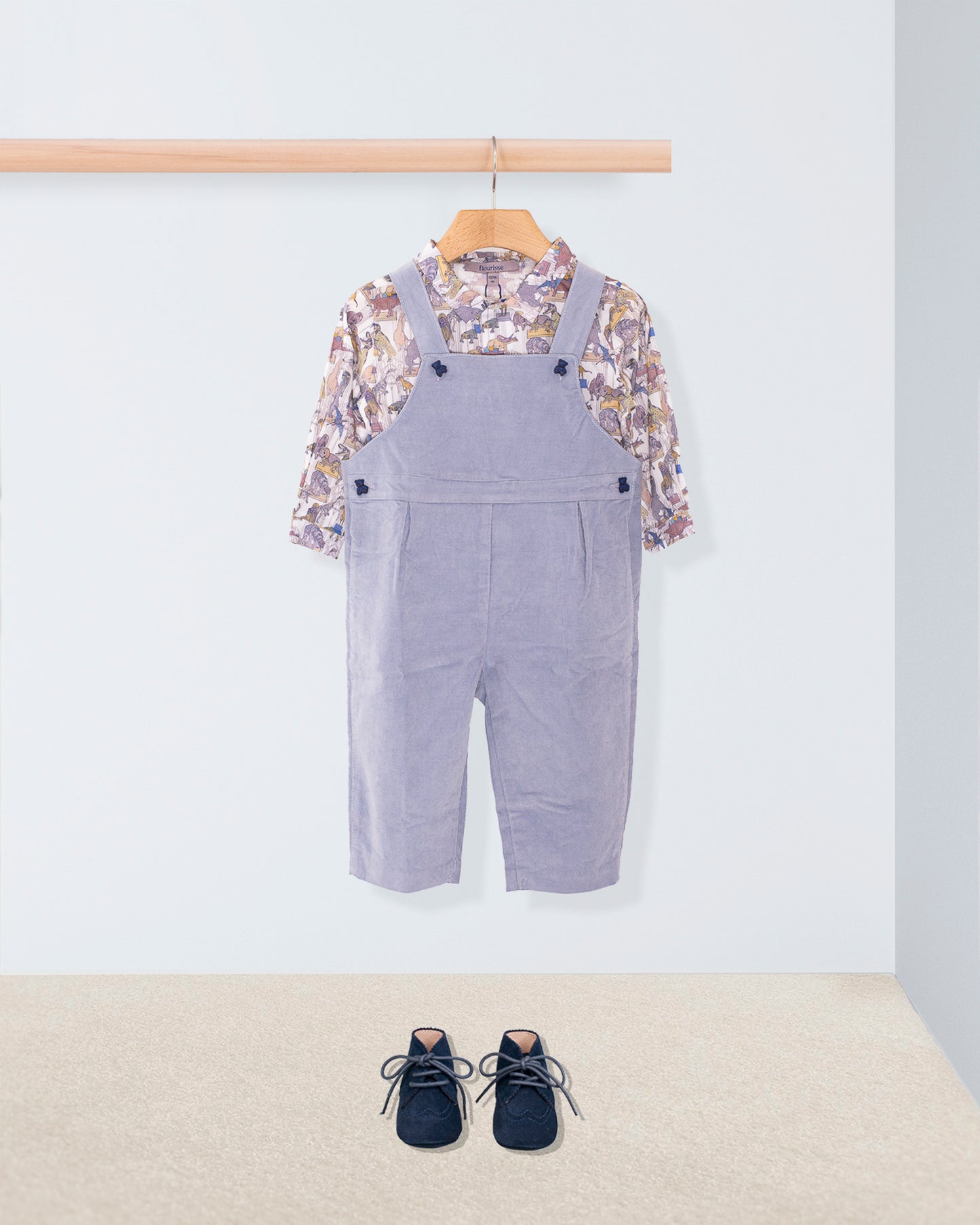 Louis Organic Liberty Slate Dinosaur Onesie Shirt - Shirt