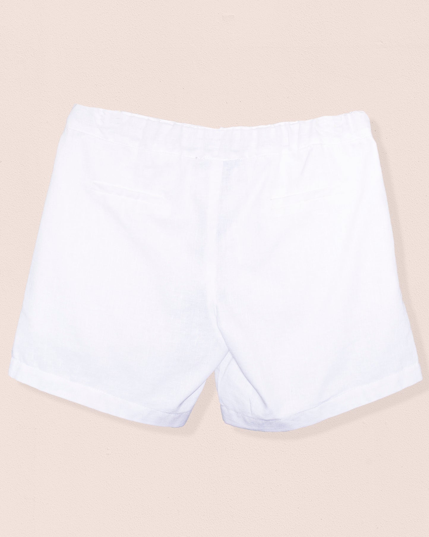 Elie Italian White Linen Shorts - pant