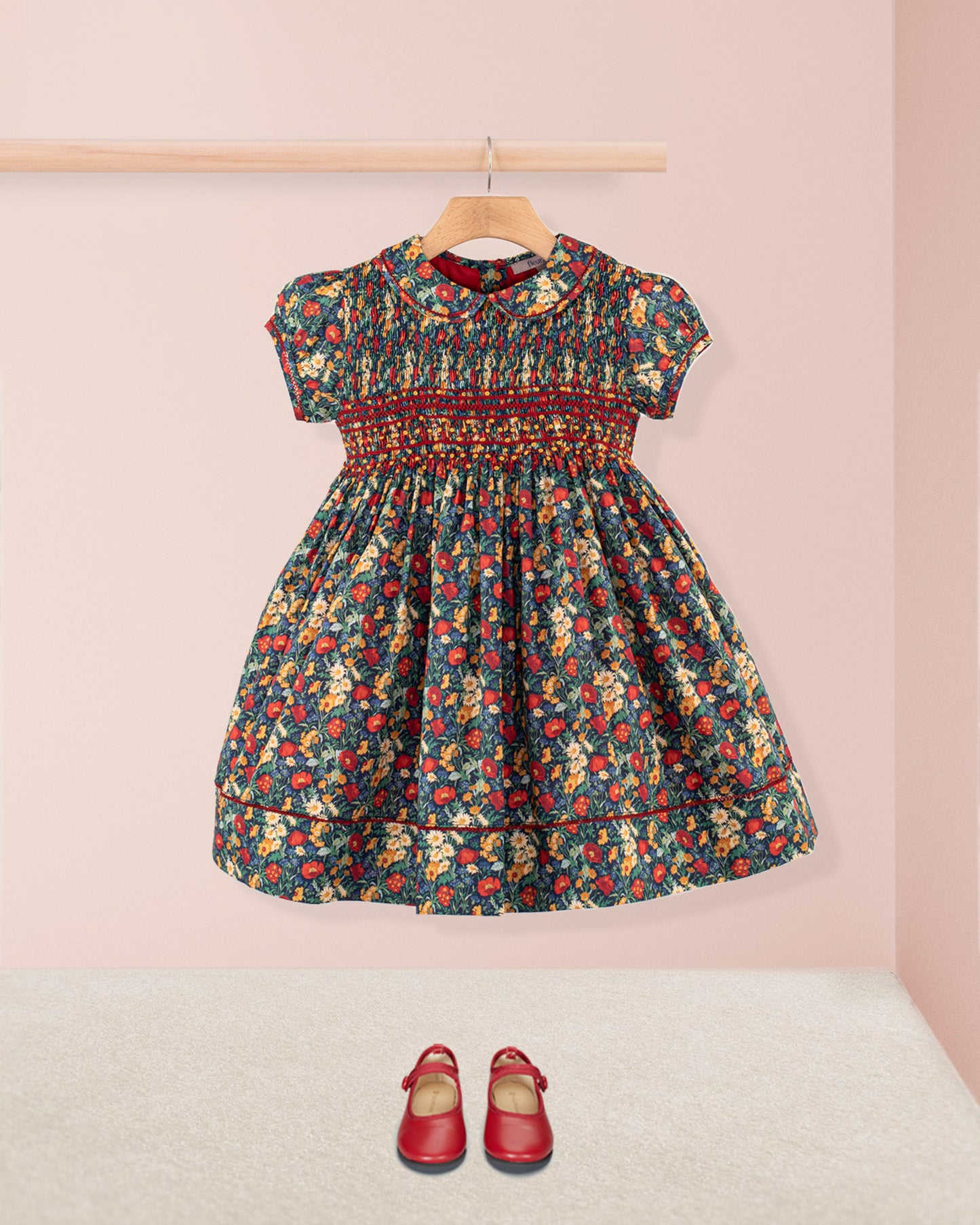 Emma Liberty Florence Forest - Smocked Dress