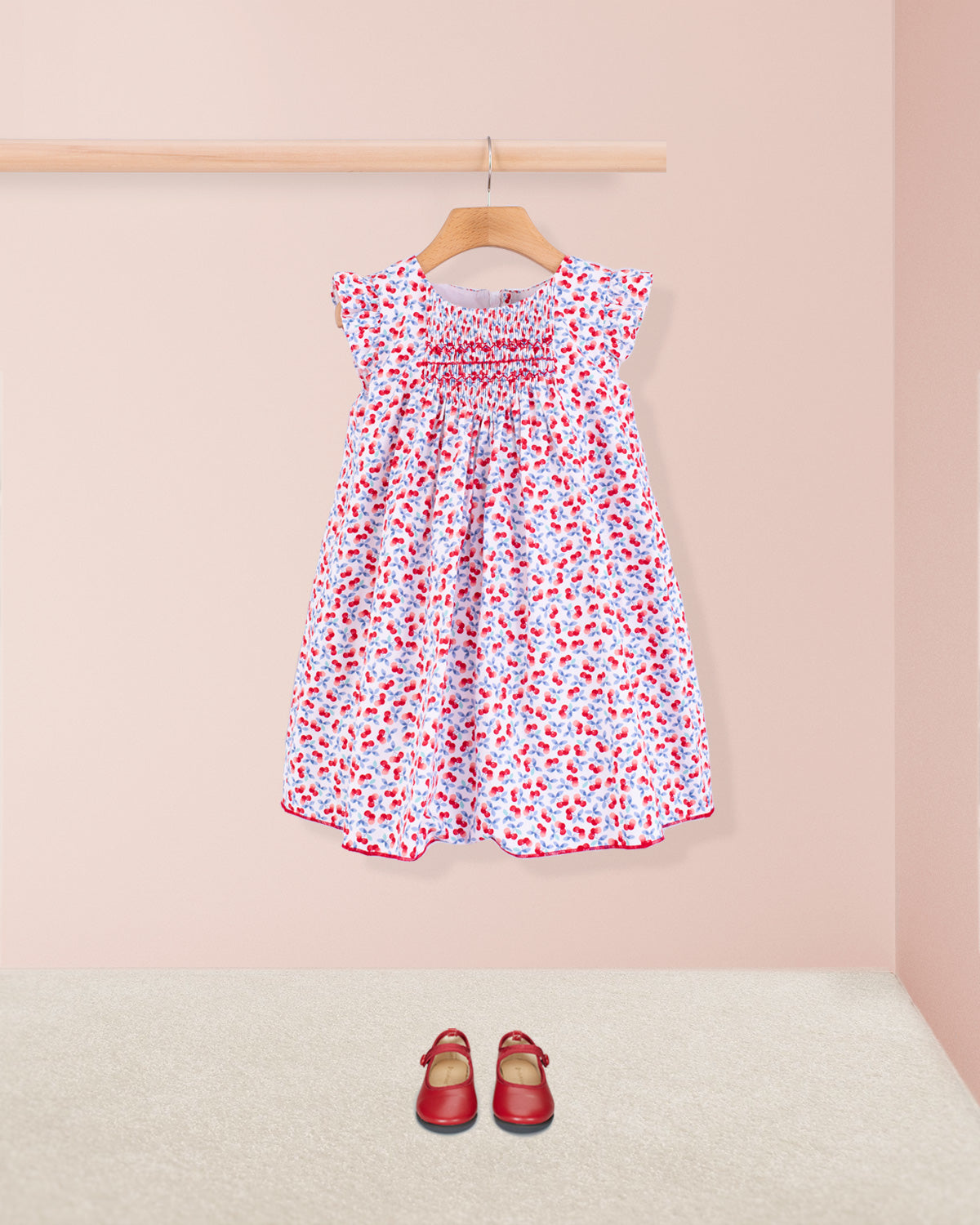Elize Florentine Cherries Smock - Smocked Dress