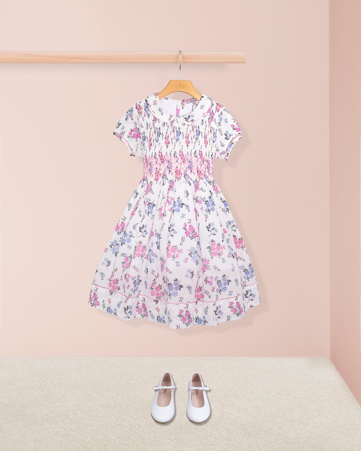 Emma Whisper Floral Voile Smock - Smocked Dress