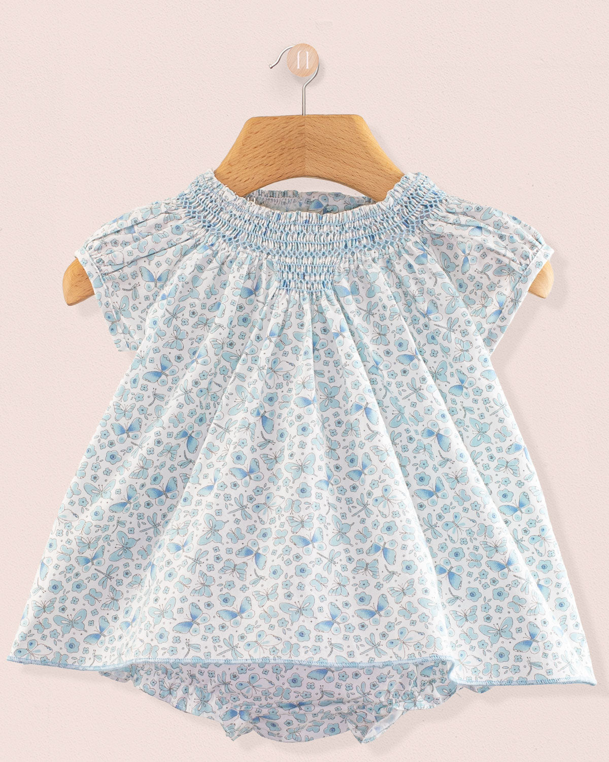 Etoile Blue Butterfly 2 Piece Mini Dress Set 3/6M Etoile Blue Butterfly 2 Piece Mini Dress Set 3/6M