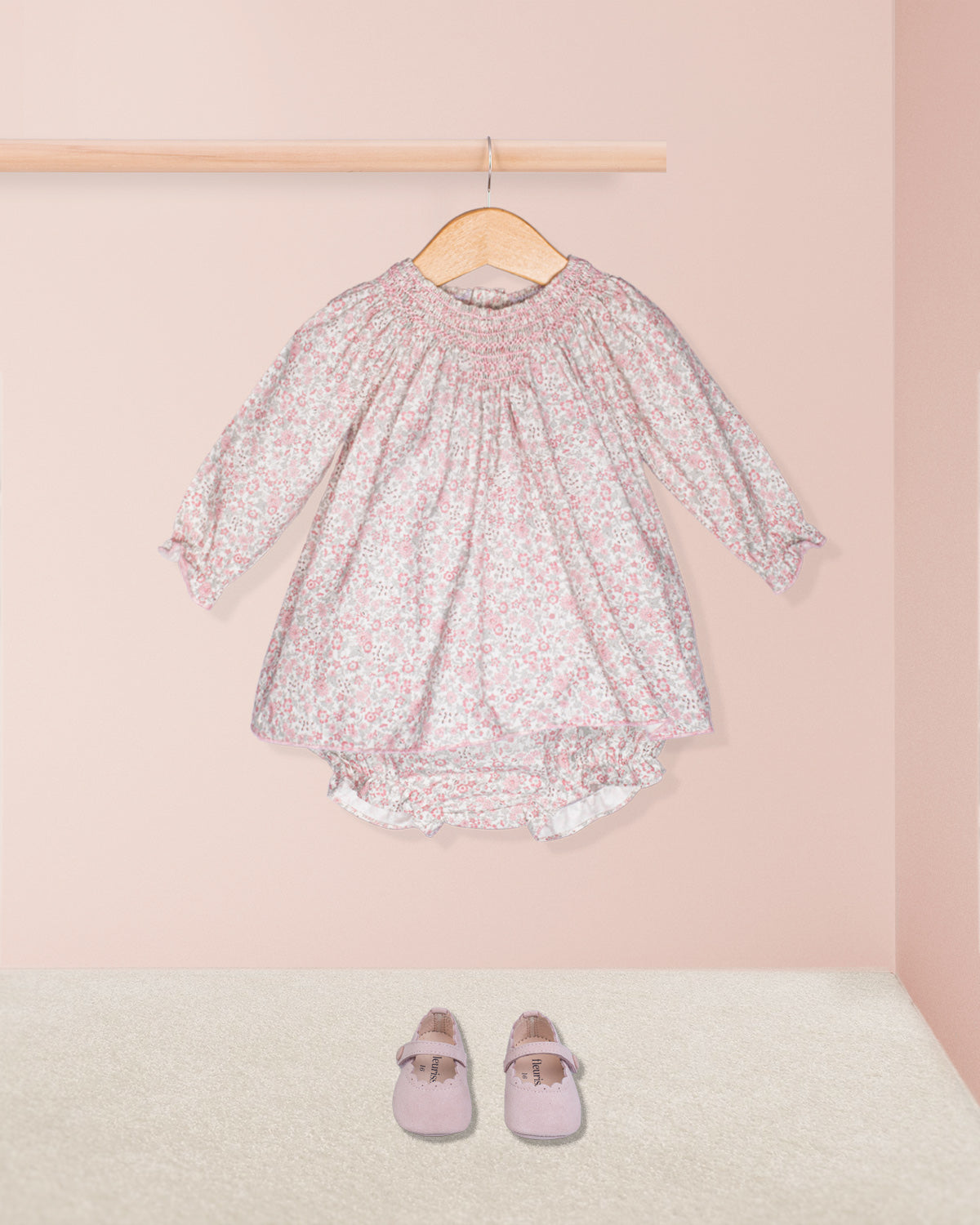 Etoile Winter Pink Floral 2-Piece Mini Dress Set