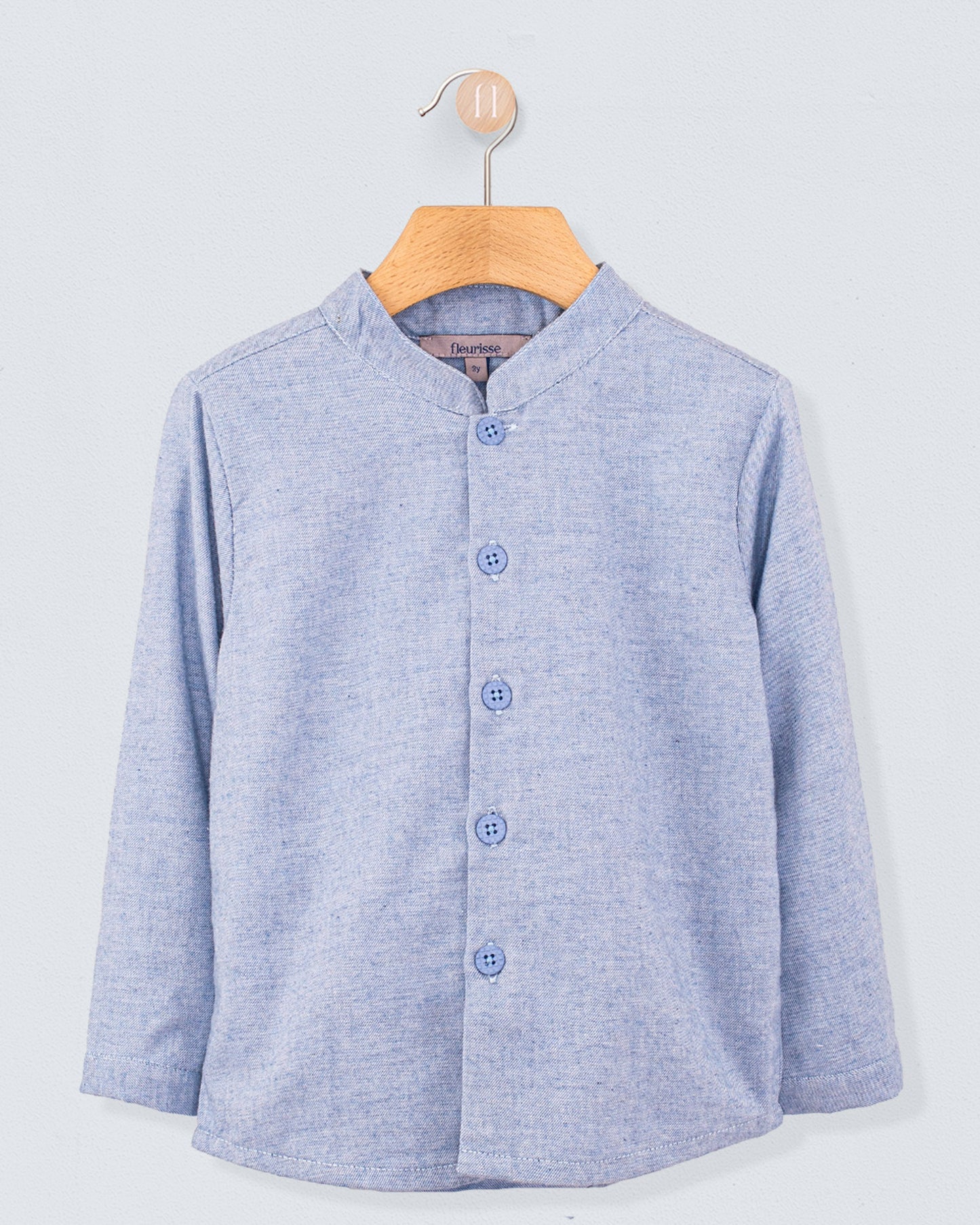 Marlon Italian Blue Flannel Tunic - Shirt
