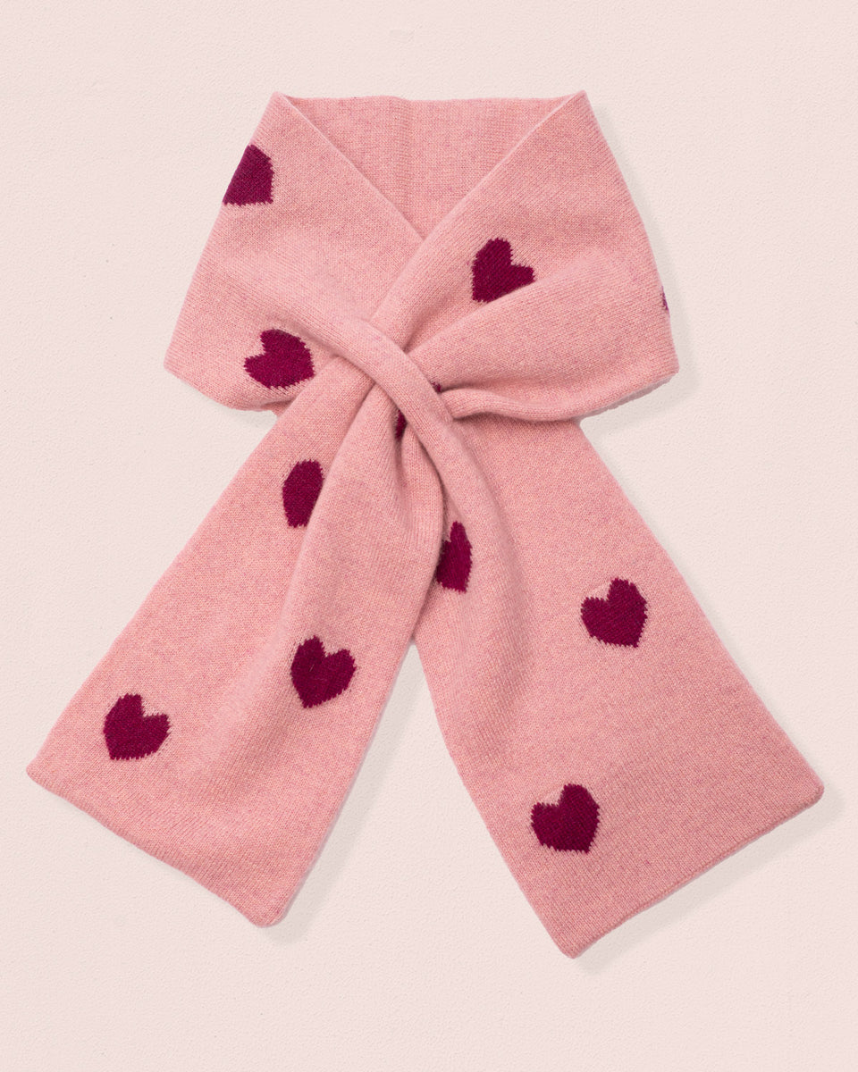 Hearts Rose Cashmere Scarf