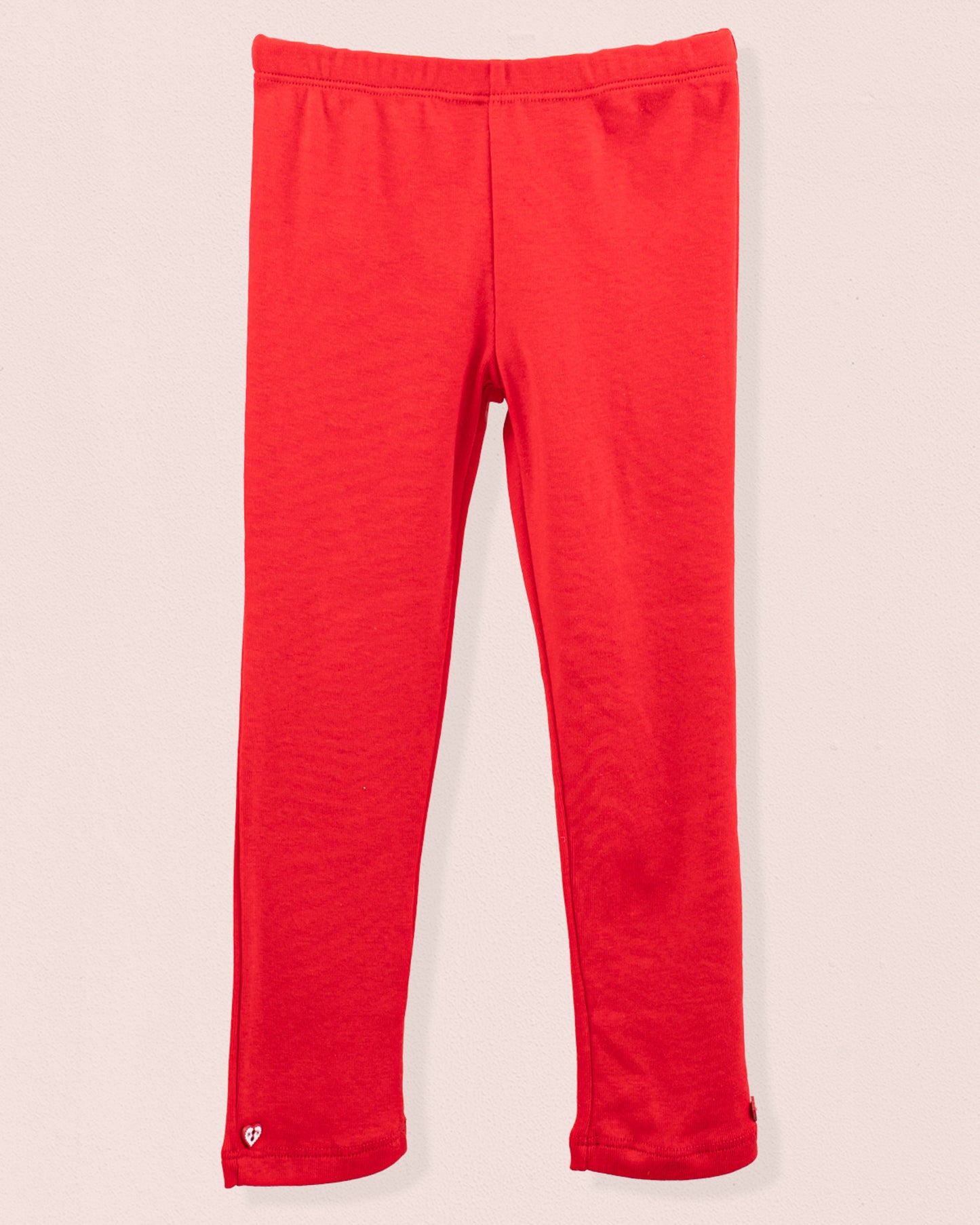 Italian Brushed Cotton Red Legging - Jersey
