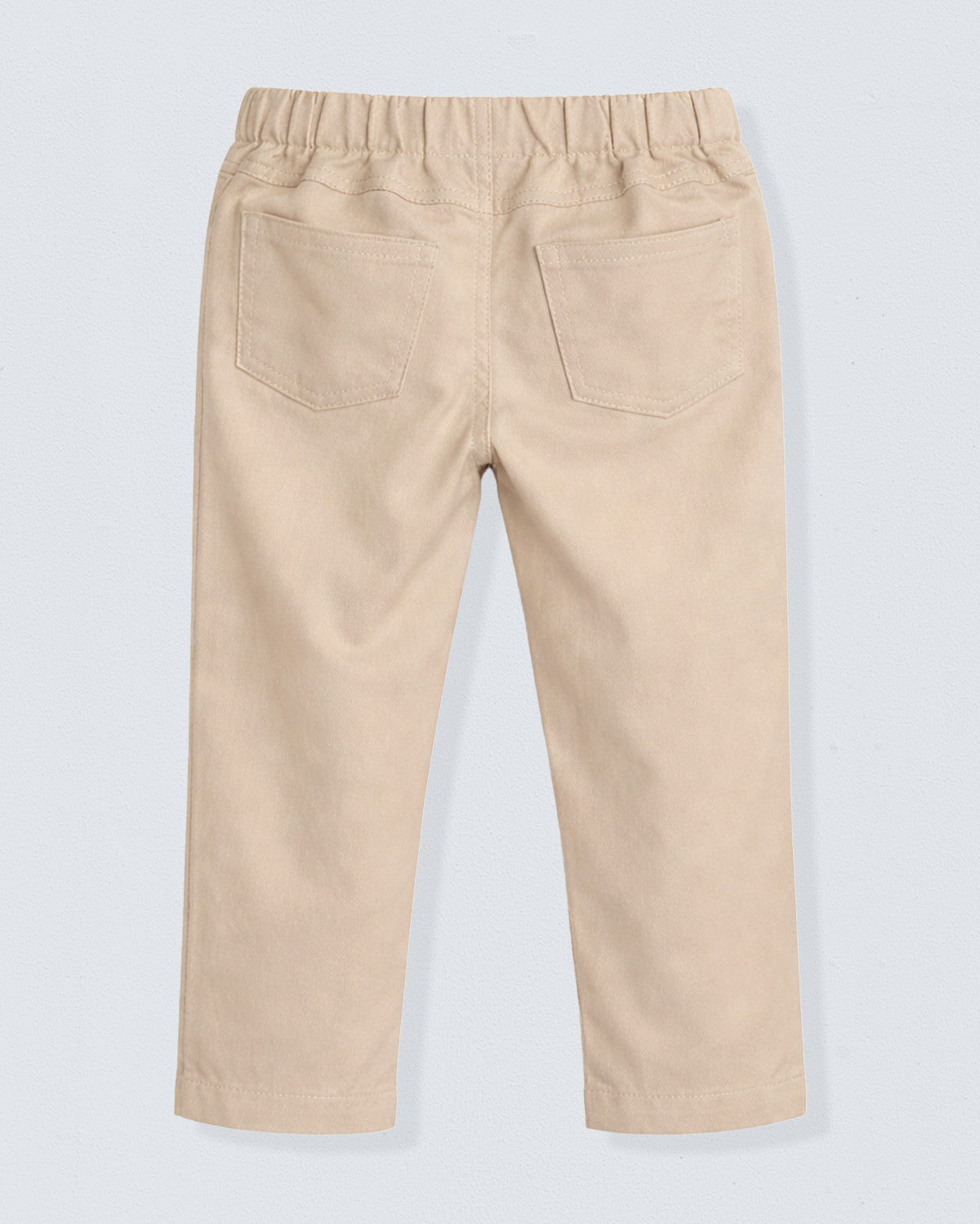 back view Beige pants on a light gray background