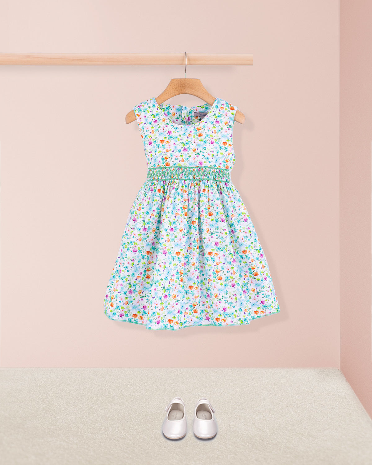 Jolie Veneto Peppermint Garden Smock - Smocked Dress