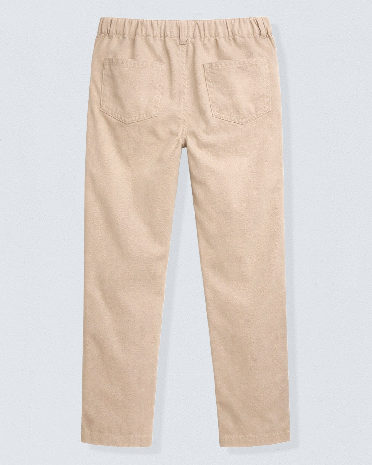 Beige pants on a light gray background