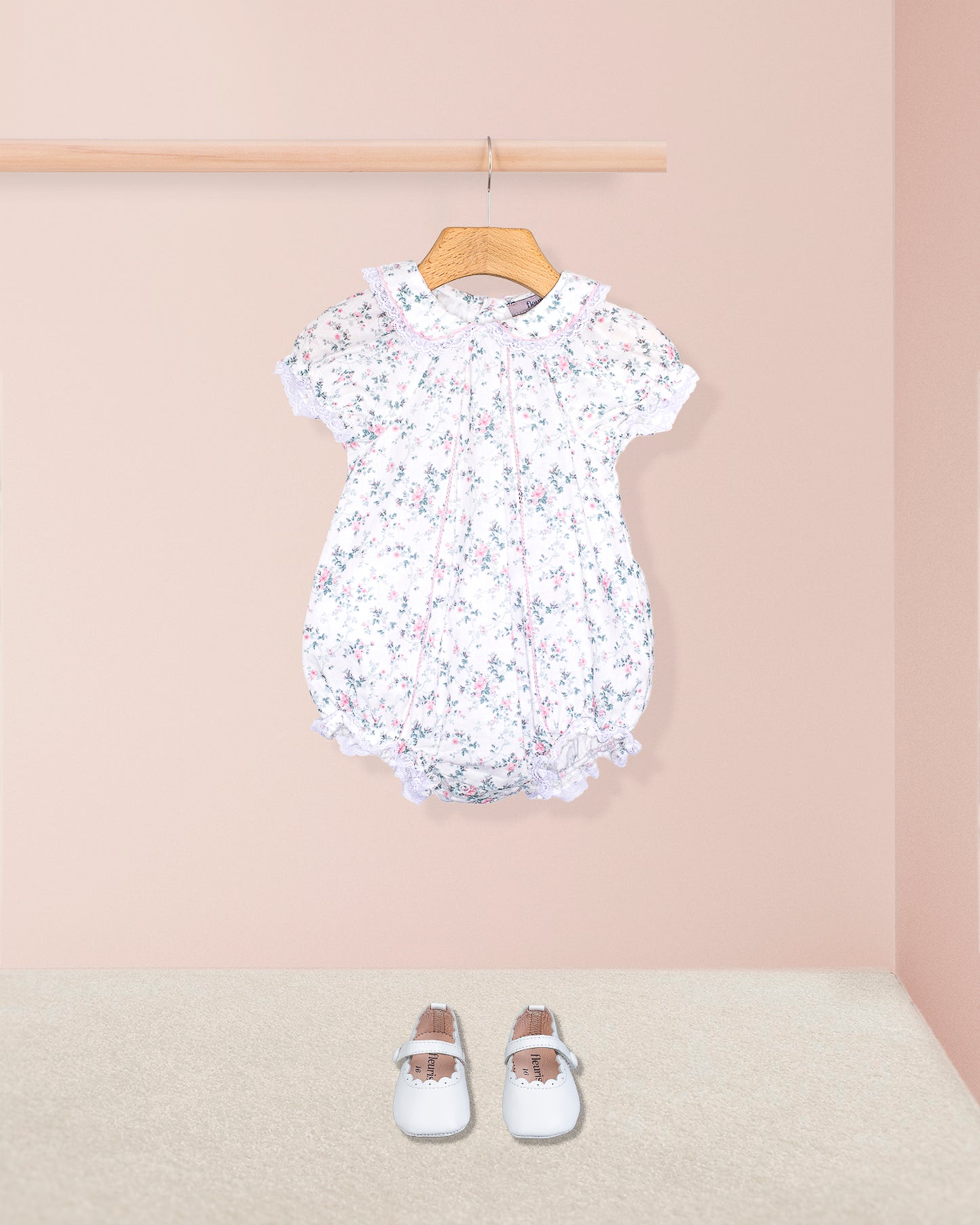 Lace Mini Whisper Floral Bubble - Romper