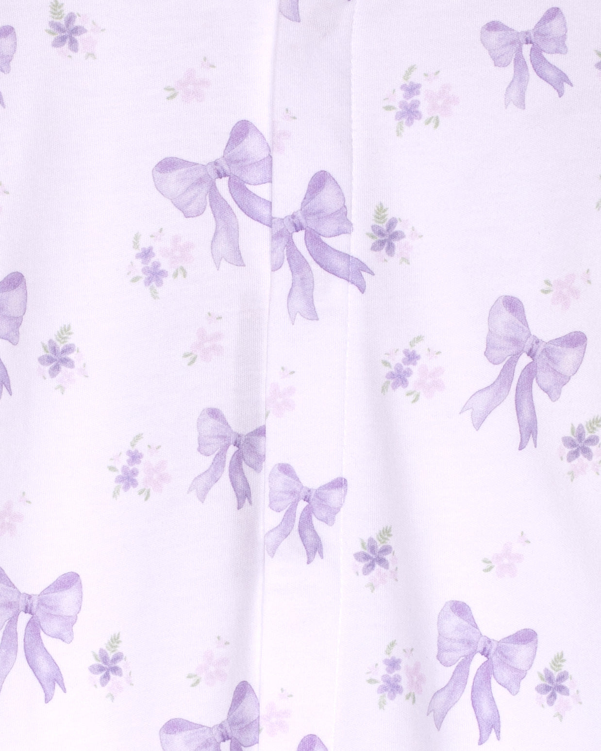 Pima Bows Lavender Stretchie