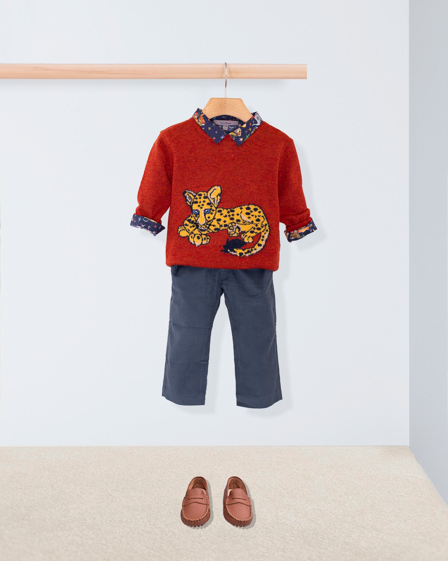 Louis Organic Liberty Jungle Navy Onesie Shirt - Shirt