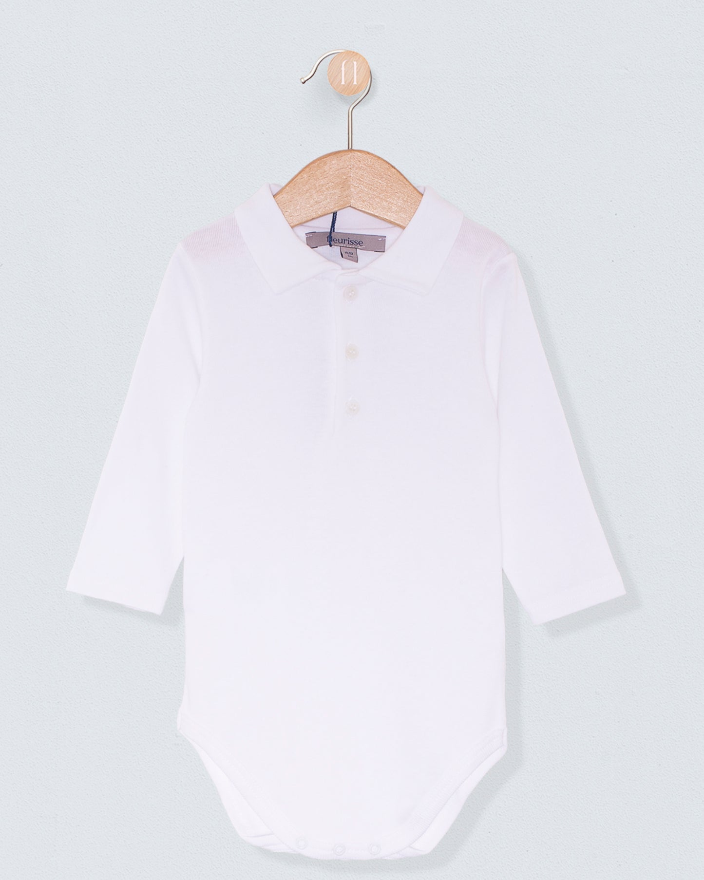 Marcelo Italian Brushed White Polo Onesie - Onesie