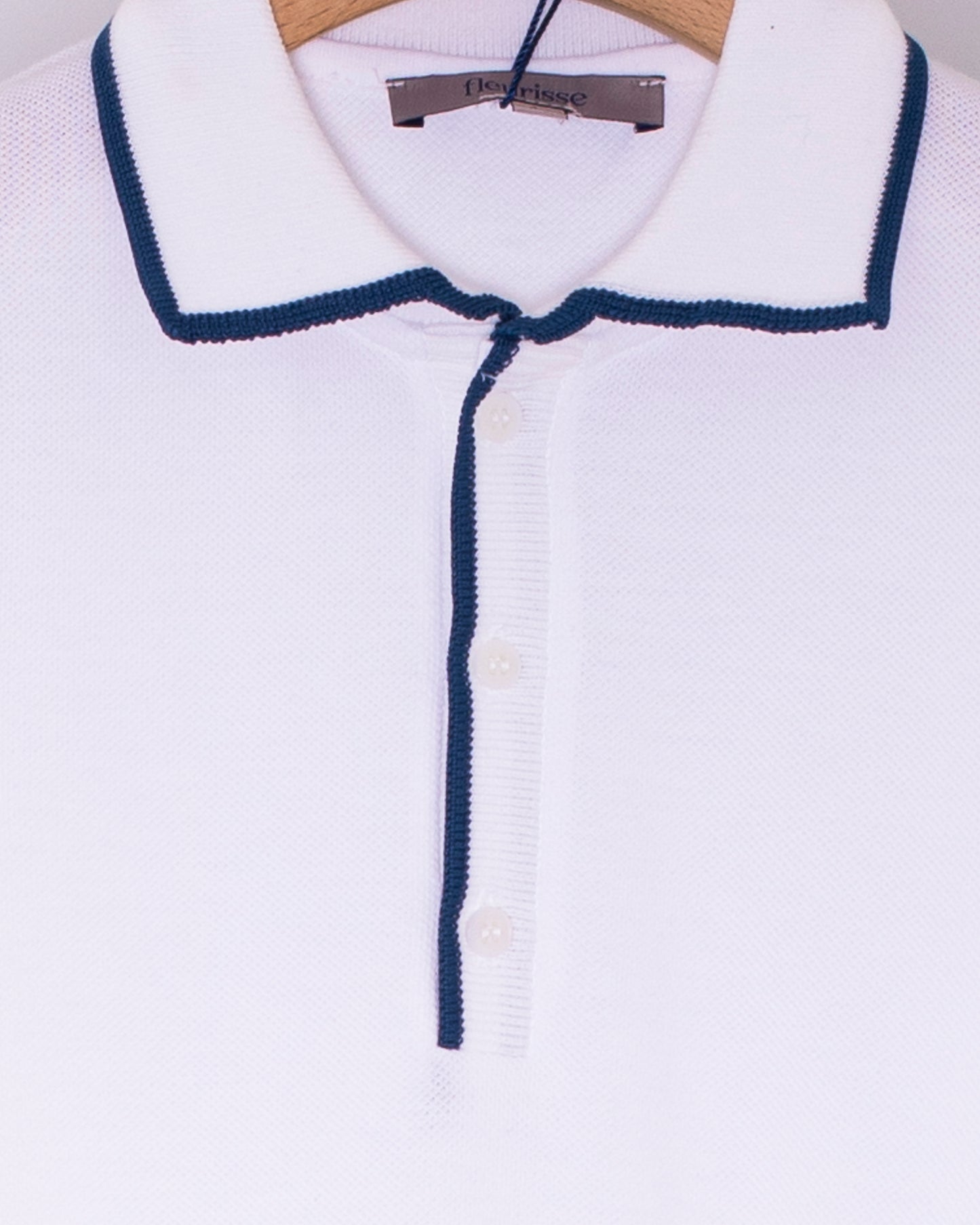 Polo Long Sleeve Twilight Trim Pique - Shirt