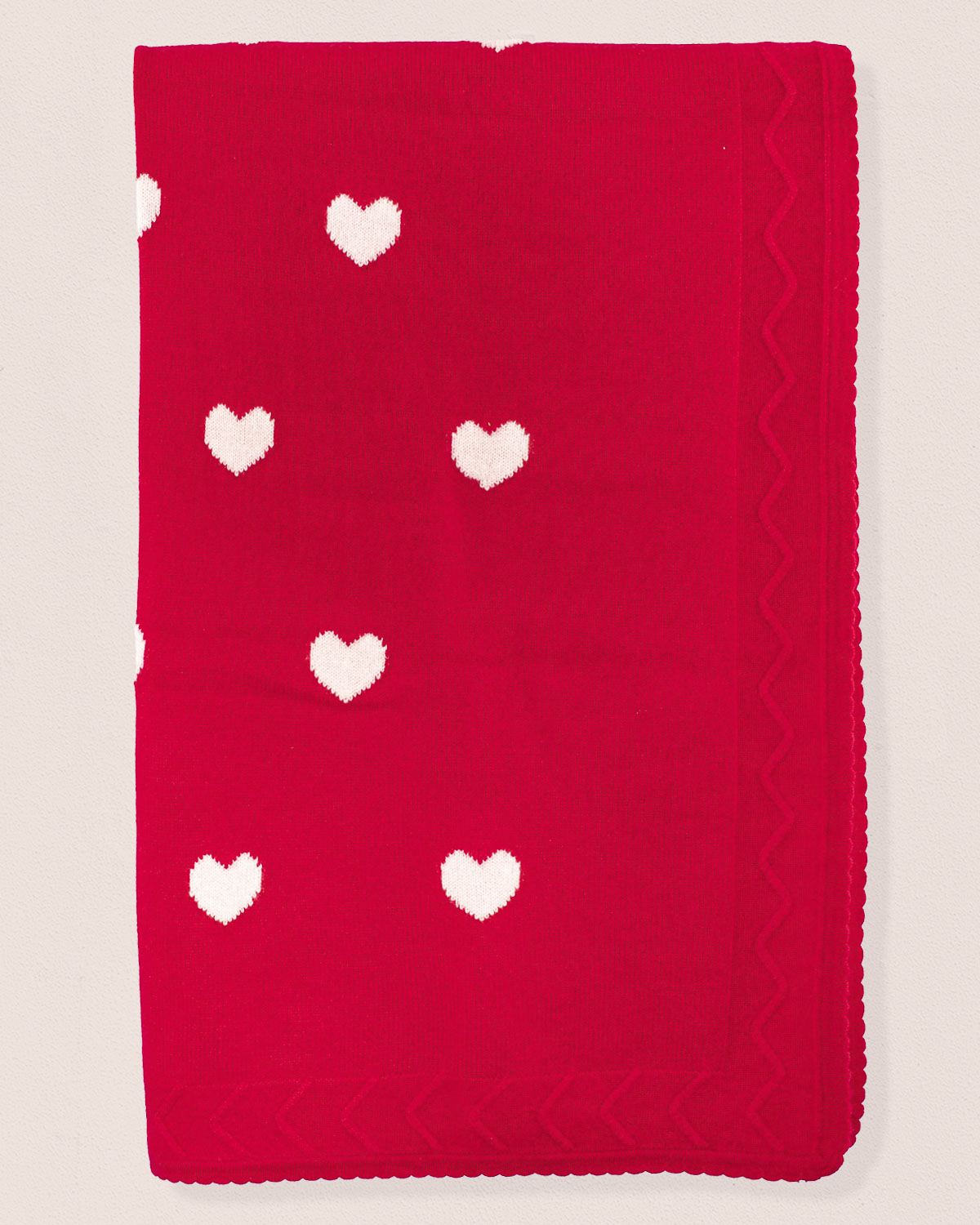 Hearts Red Cashmere Blanket - Blanket