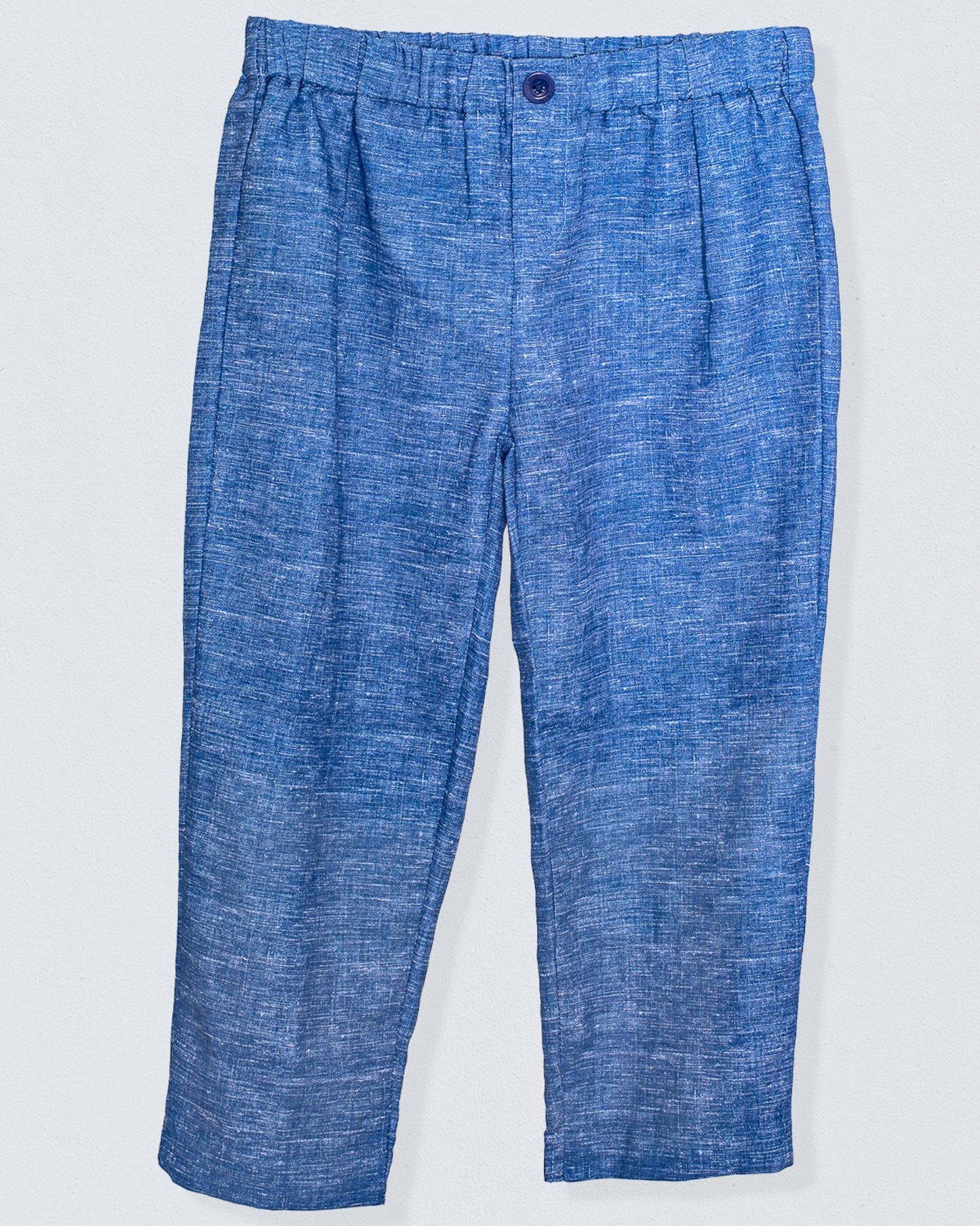Rome Pull-On Italian Denim Linen Pant - Pant