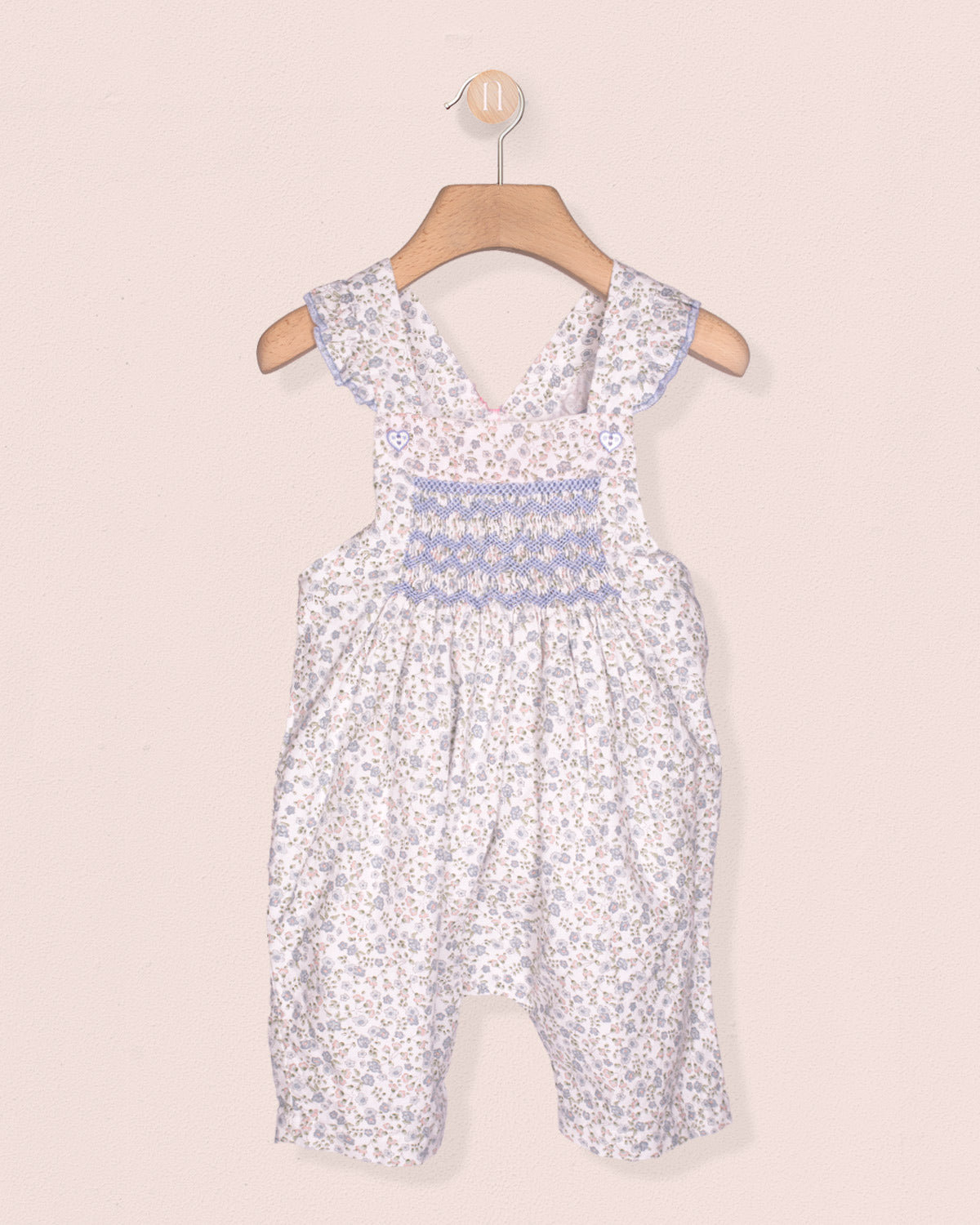 Sandrine Delicate Blue Floral Romper