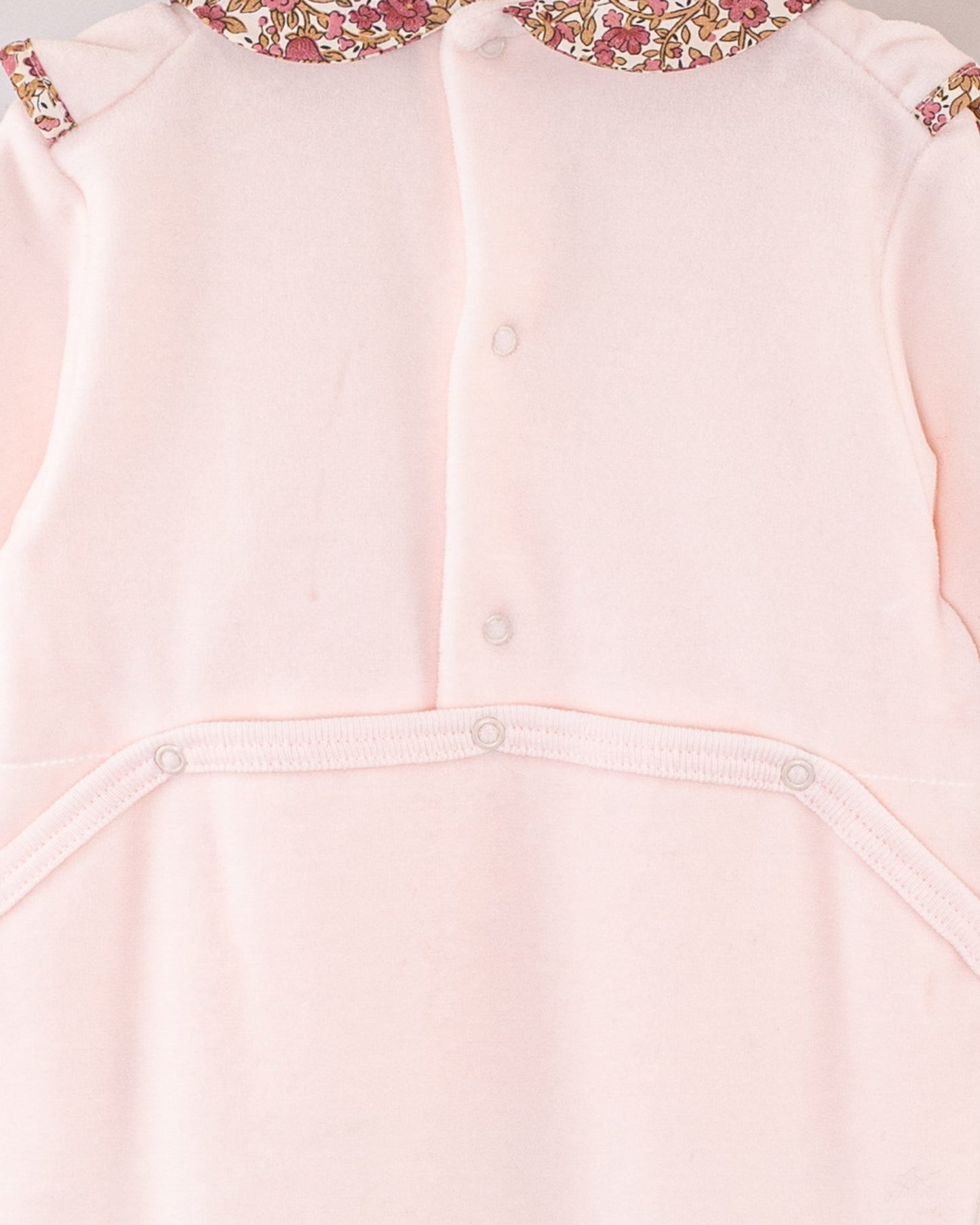 Pink Velour Ruffle Footie - Layette