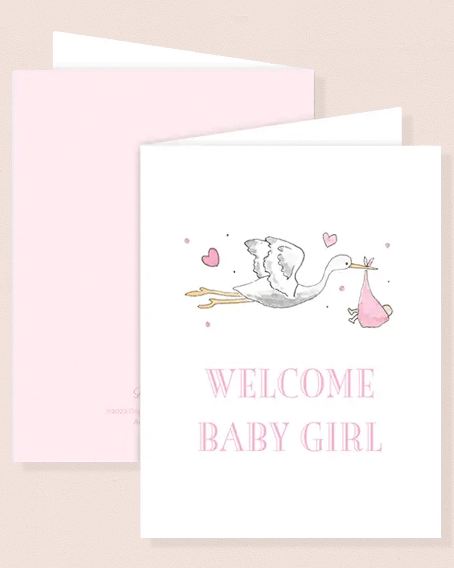 Welcome Baby Girl Card - Card