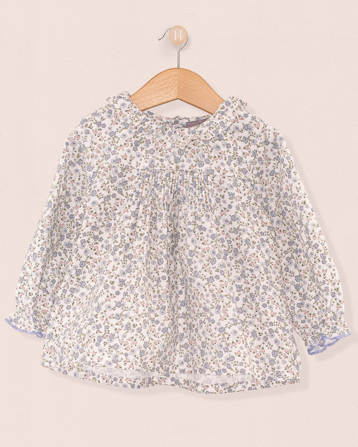 Yvette Belina Delicate Blue Floral Tunic - Tunic