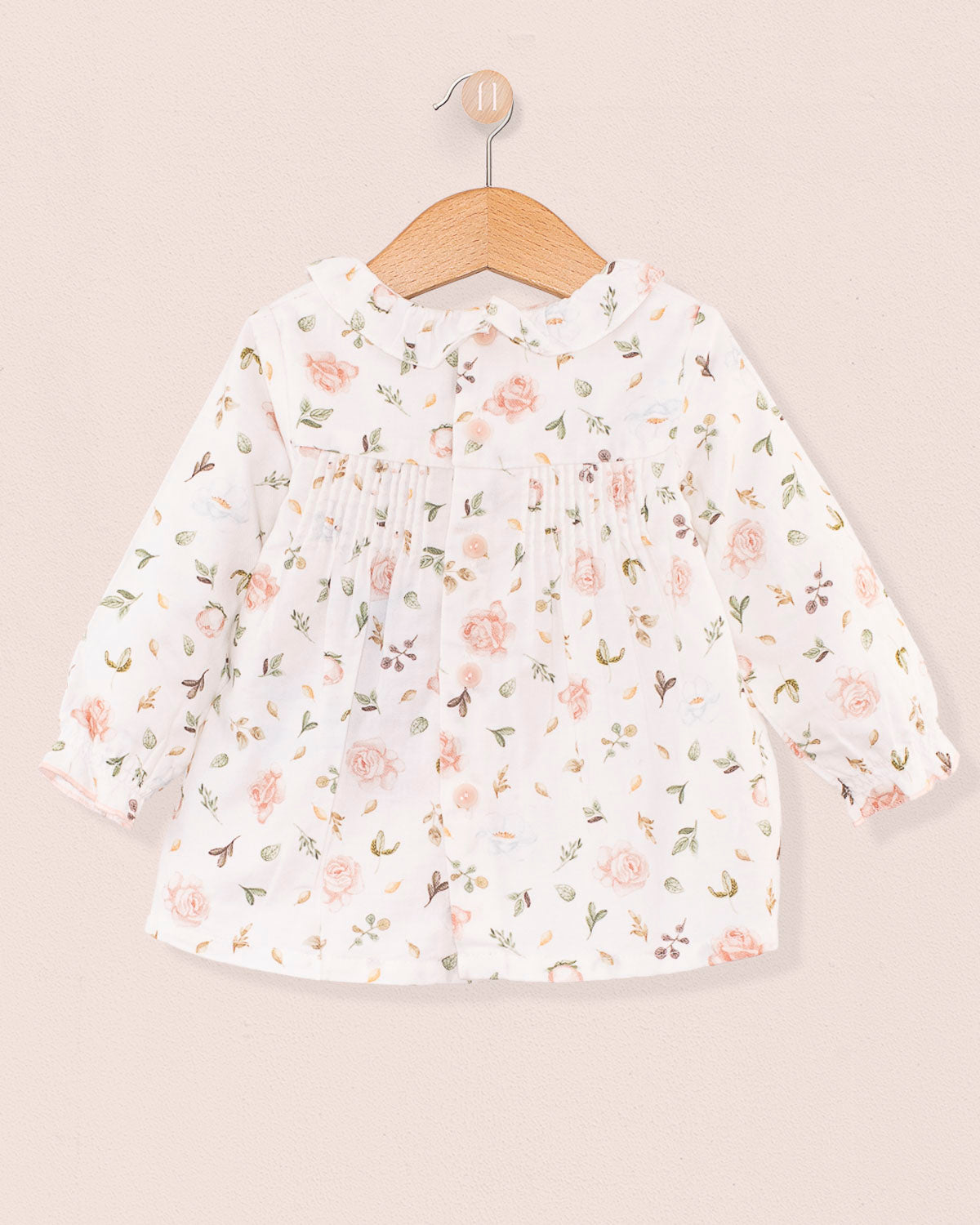 Yvette Tuscany Soft Pink Rosebuds Tunic - Tunic