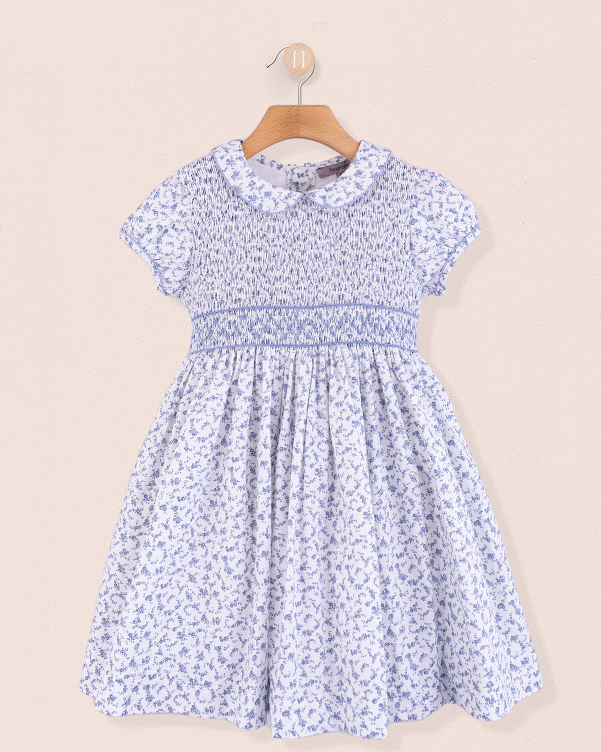 Amanda Campari Blue Floral Smocked Dress 6Y Amanda Campari Blue Floral Smocked Dress 6Y