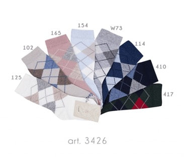 Story Loris Navy Argyle Knee Sock - Sock