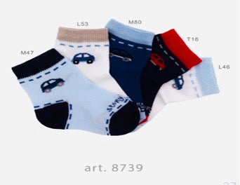 Story Loris Navy/Red Car Sock - Sock