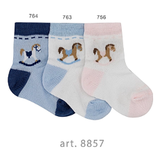 Story Loris Rocking Horse Sock Light Blue/Jean