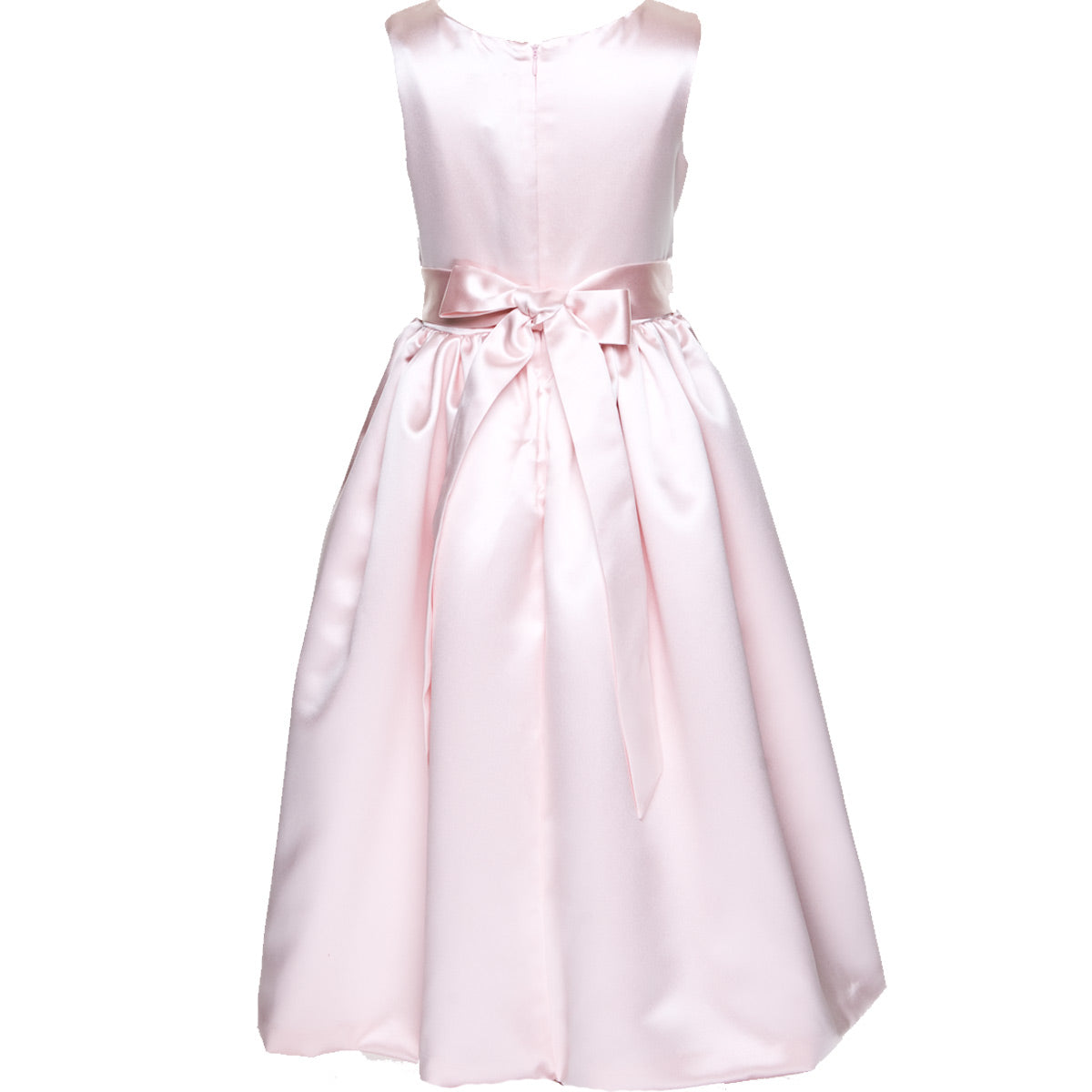 Venezia Peach Satin Gown - Dress