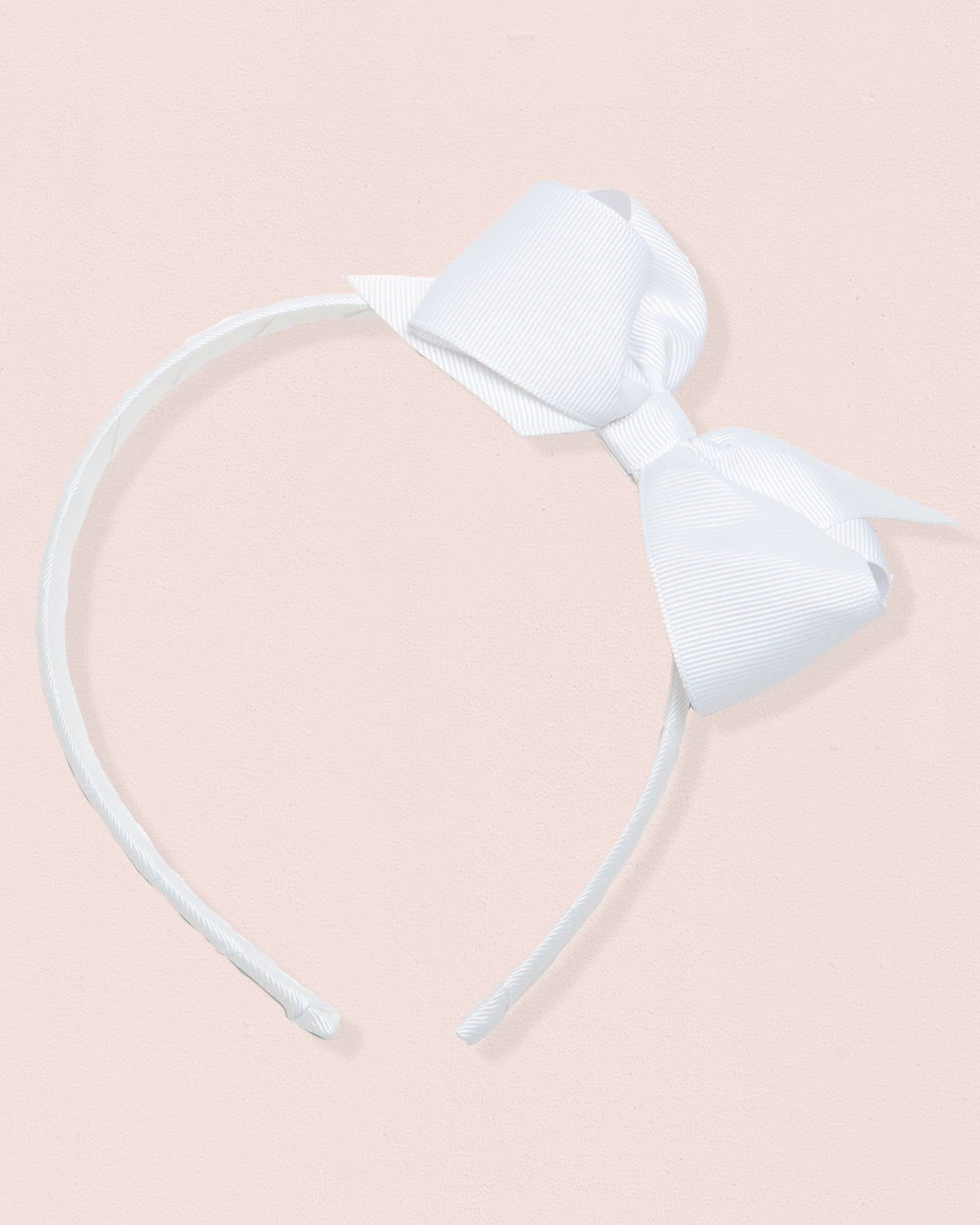 Headband White Gros Grain - Hairbow