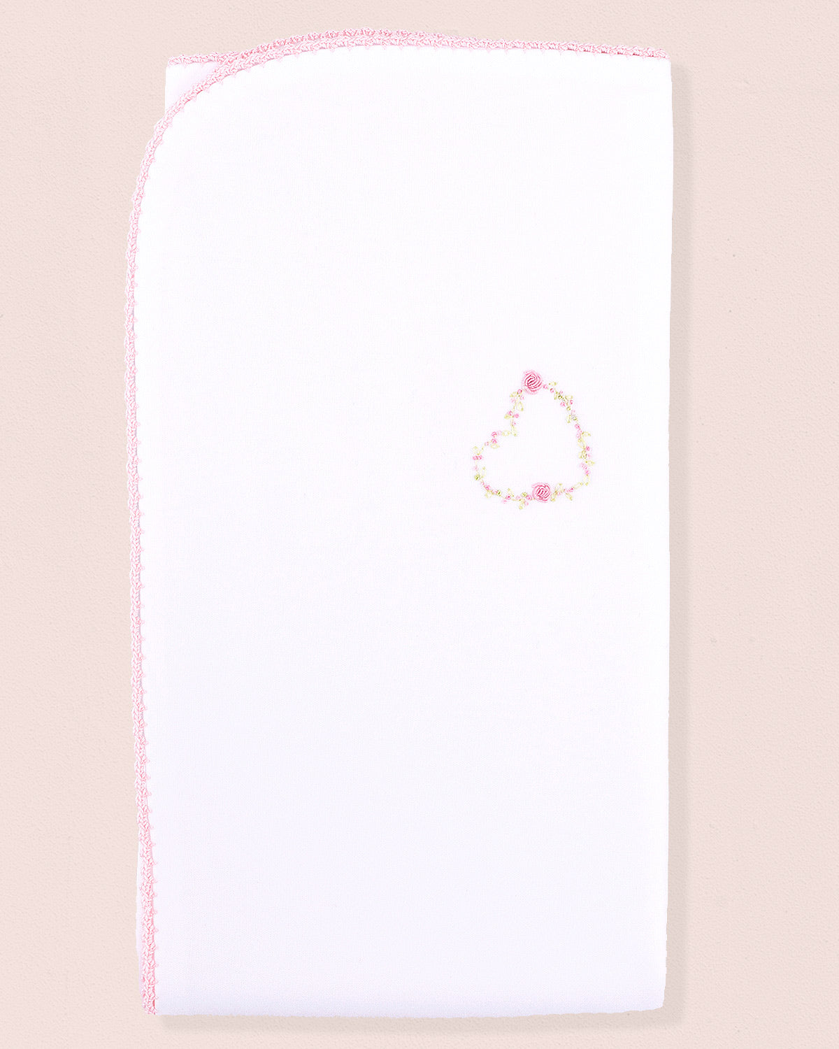 Pima Embroidered Heart Receiving Blanket - Blanket