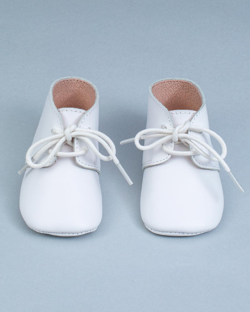 Daniel White Leather Crib Shoe