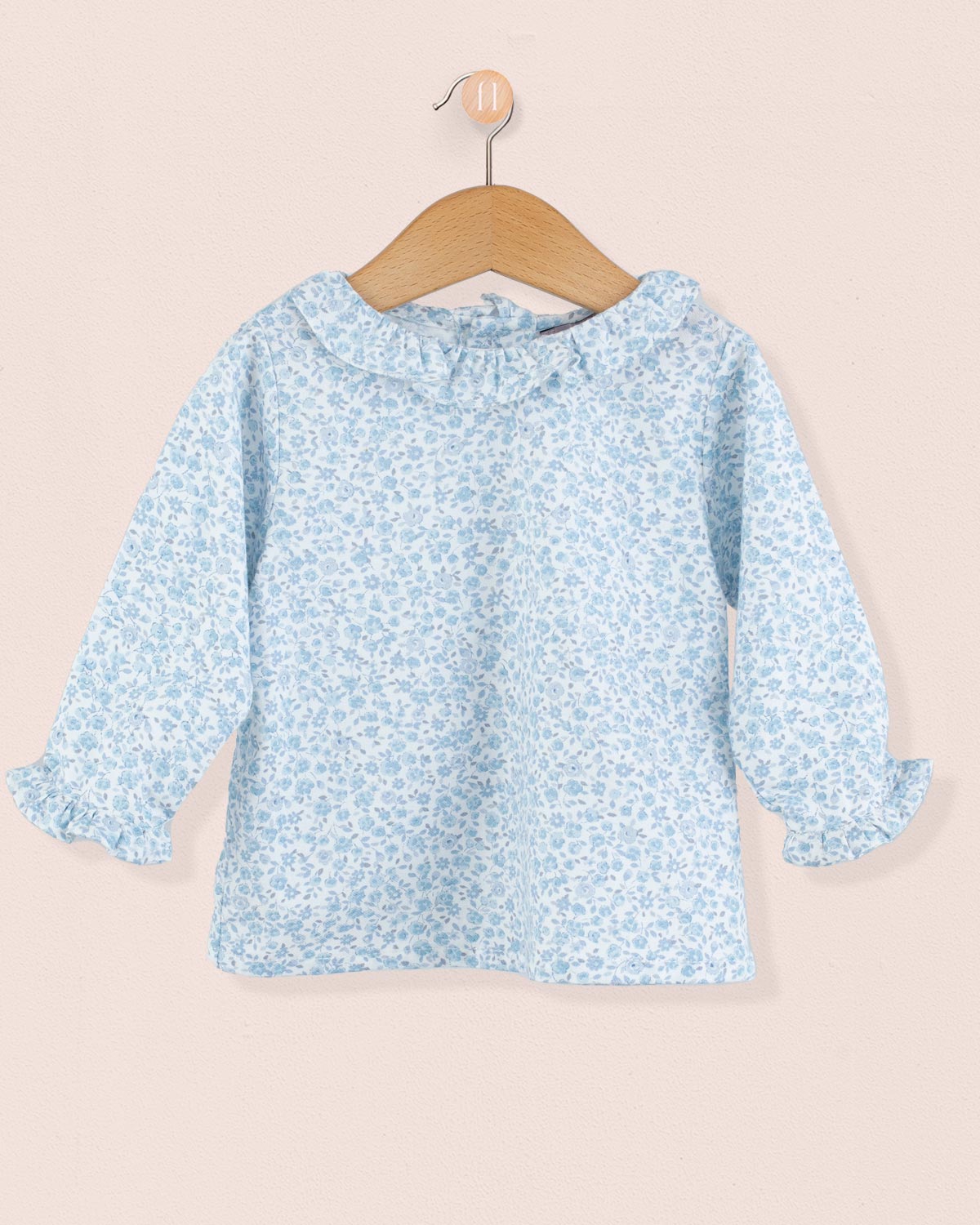 Minette French Blue Floral Tunic - Tunic