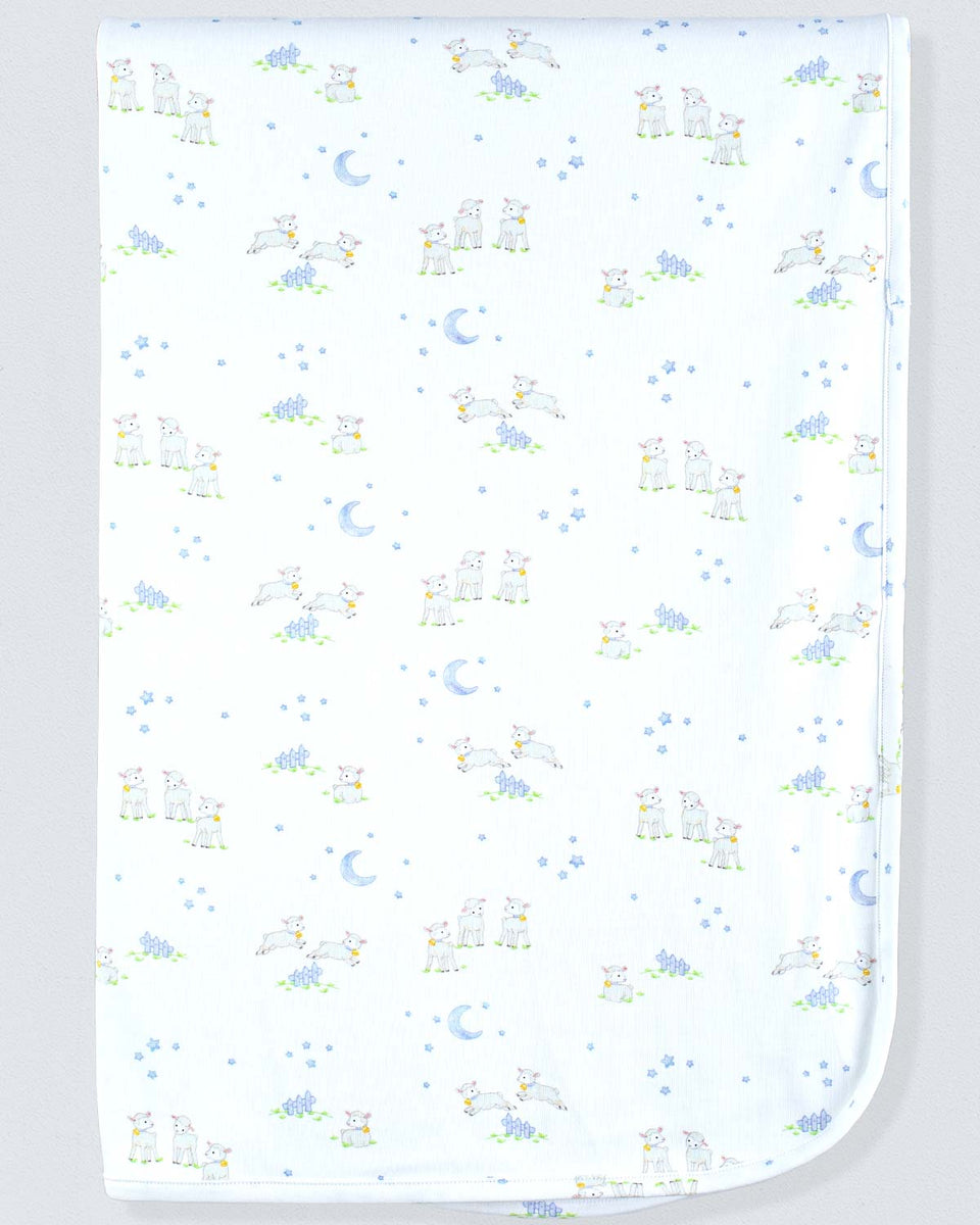 Pima Blue lambs Receiving Blanket