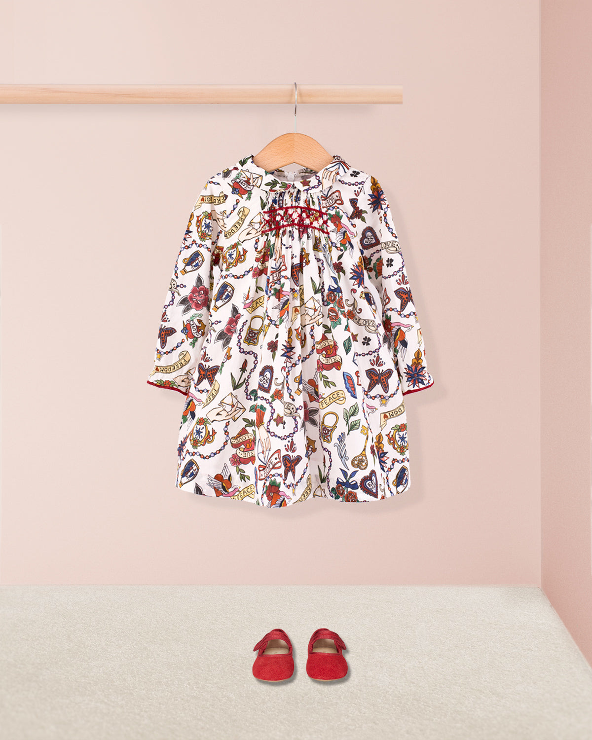 Baby Eveline Liberty Love Letters Dress - Baby Dress