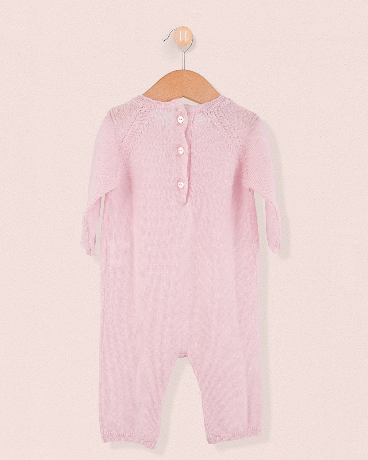 Ines Baby Pink Wool Knit - Romper