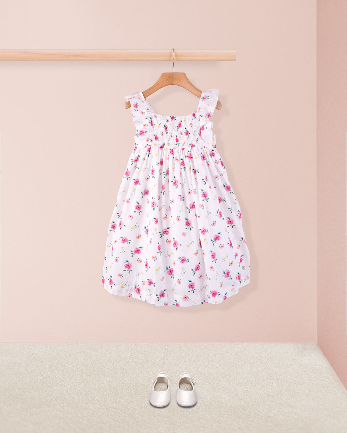 Bali French Colorful Roses Dress - Dress