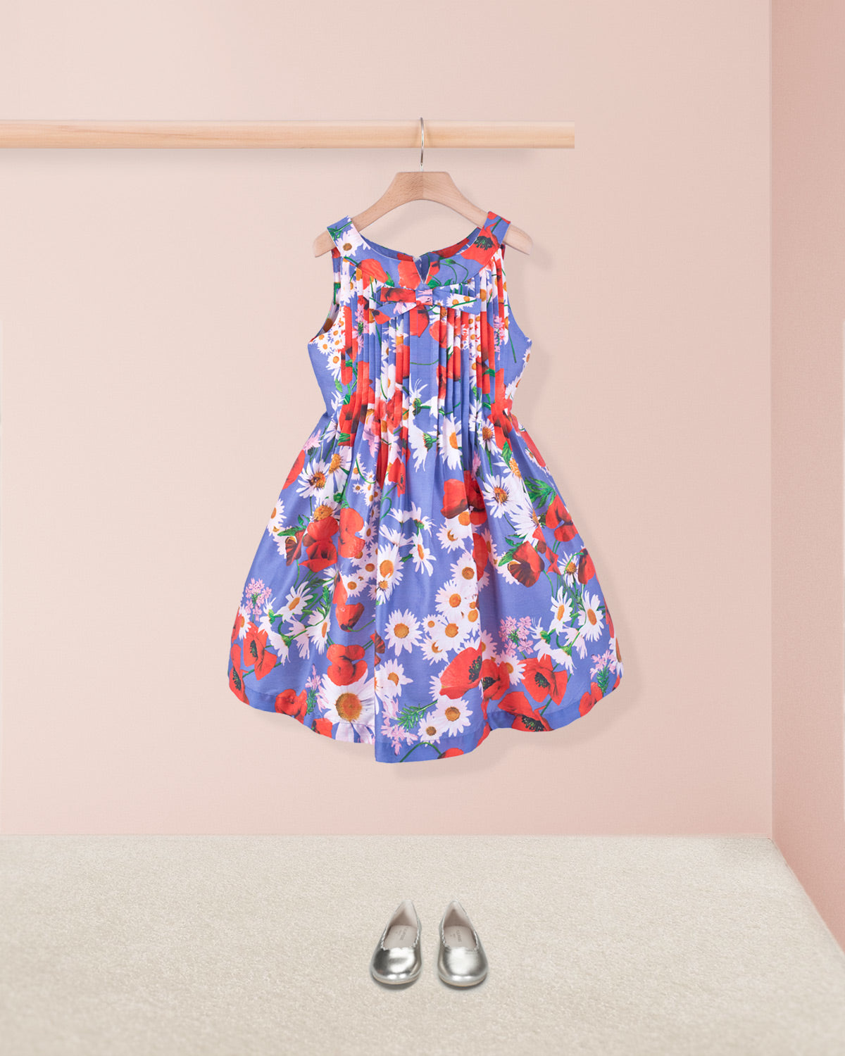 Biaritz Italian Blue Poppies - Dress