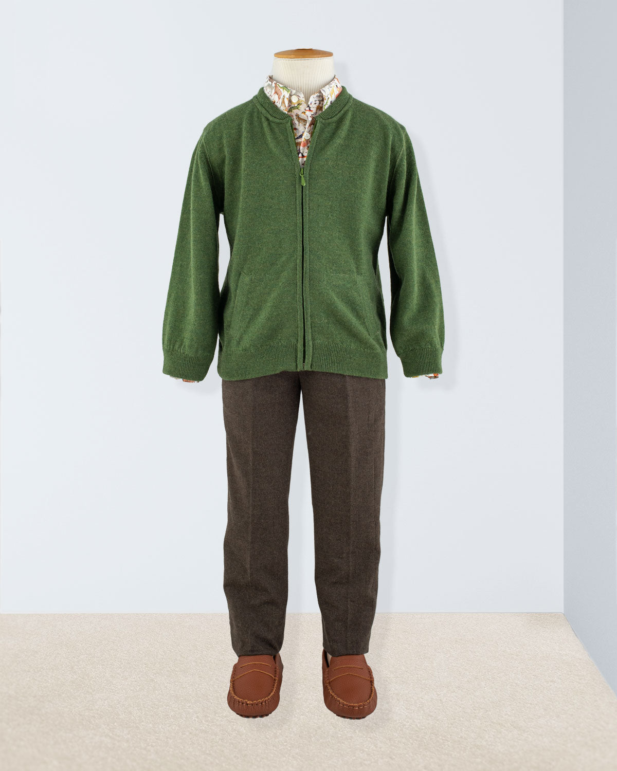 Knightsbridge Hunter Mélange Zipper Sweater - Sweater